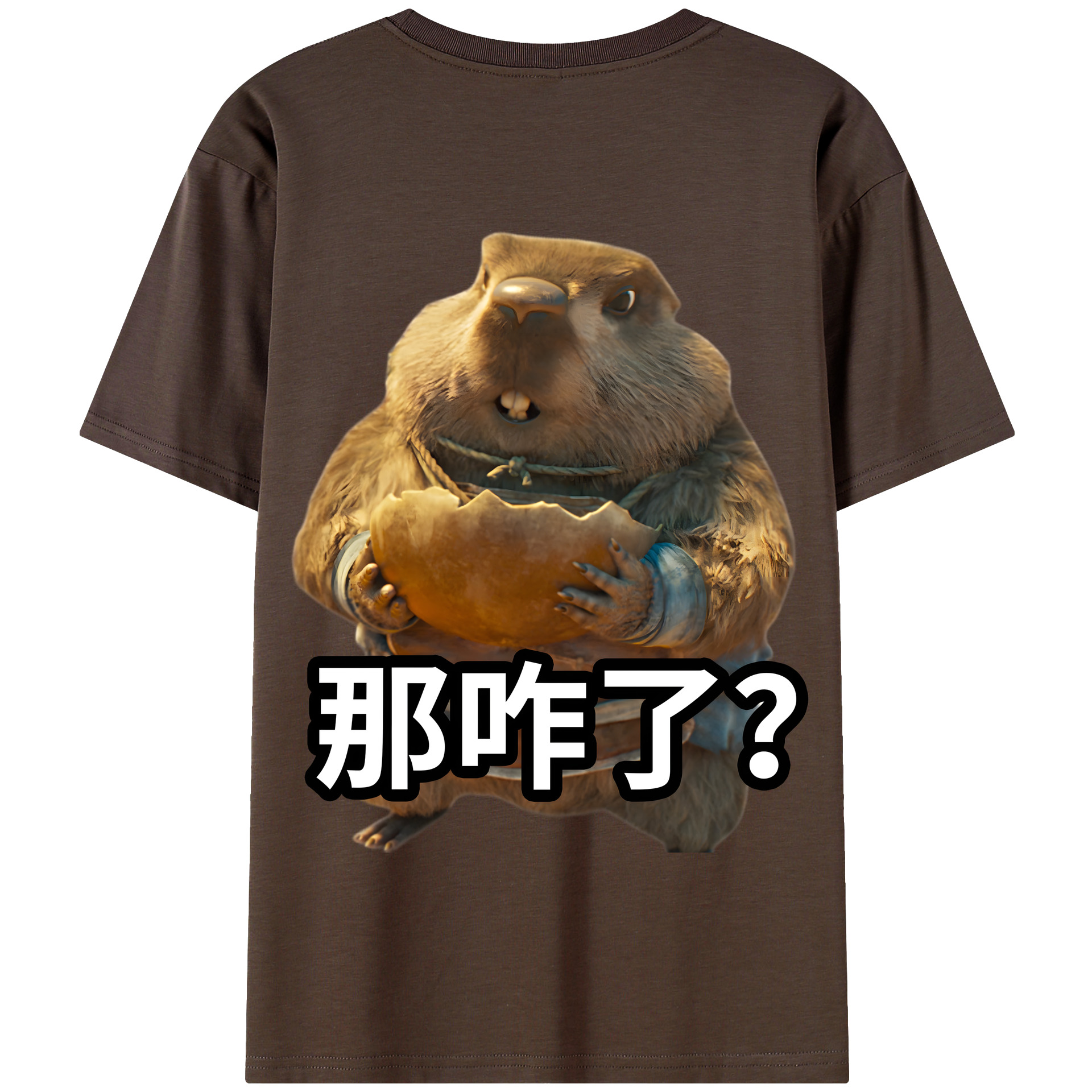 （画像用） Ne Zha 2 ナタ 魔童の大暴れ 綿100％半袖Tシャツ（背面プリント）