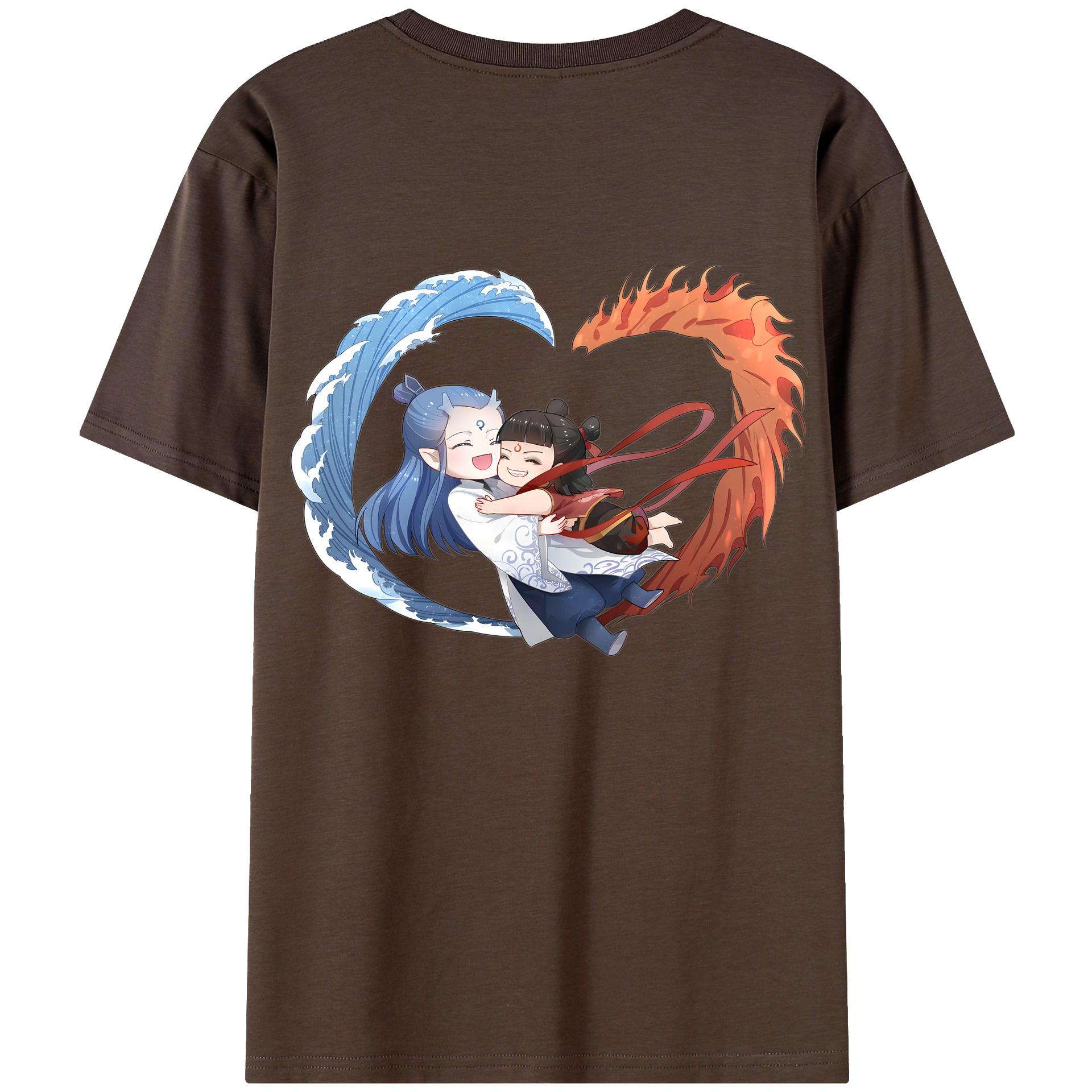 （画像用） Ne Zha 2 ナタ 魔童の大暴れ 綿100％半袖Tシャツ（背面プリント）