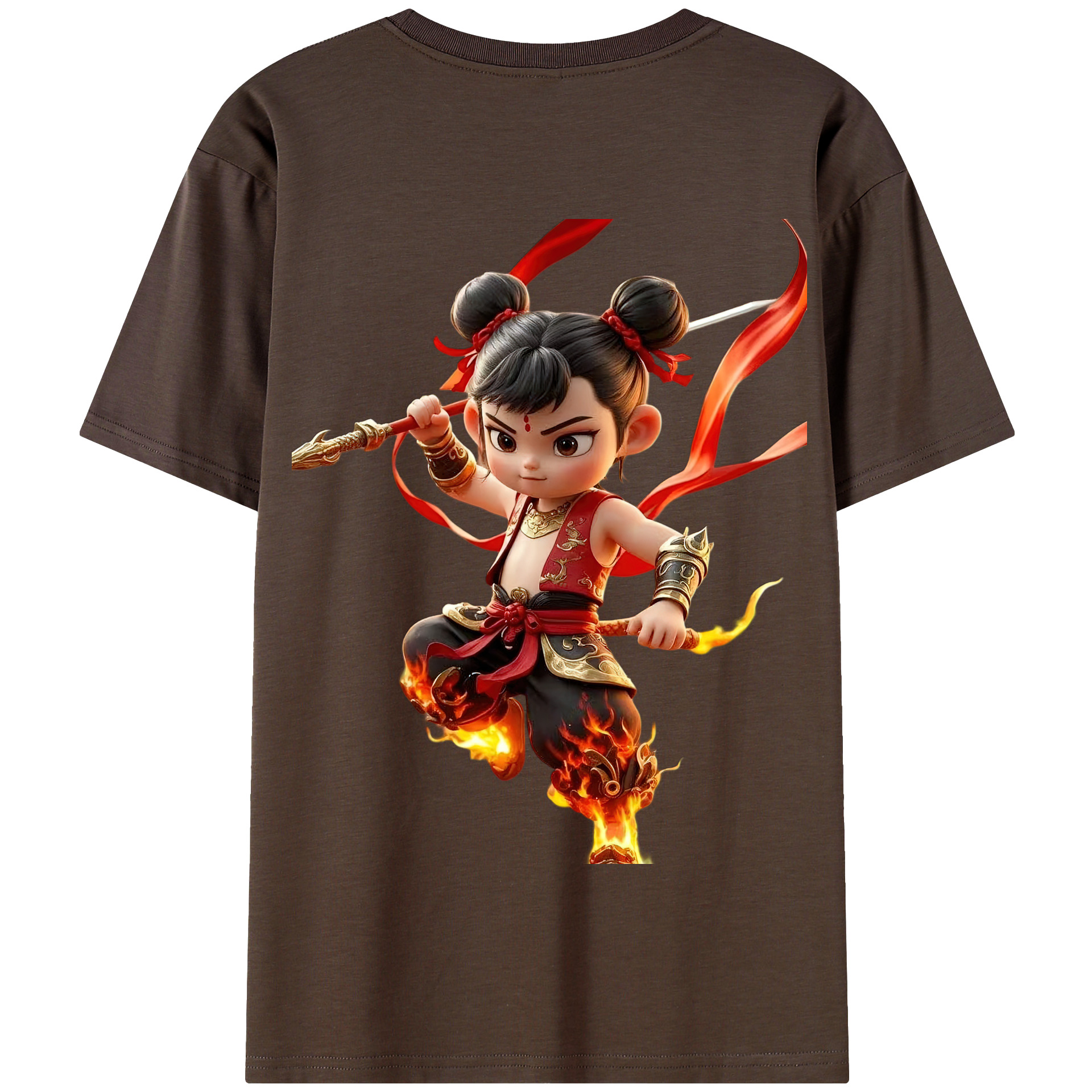 Ne Zha 2 ナタ 魔童の大暴れ 綿100％半袖Tシャツ（背面プリント）