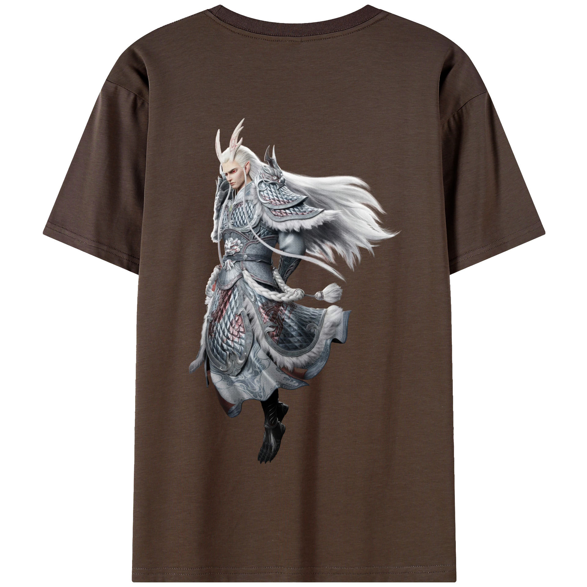（画像用） Ne Zha 2 ナタ 魔童の大暴れ 綿100％半袖Tシャツ（背面プリント）
