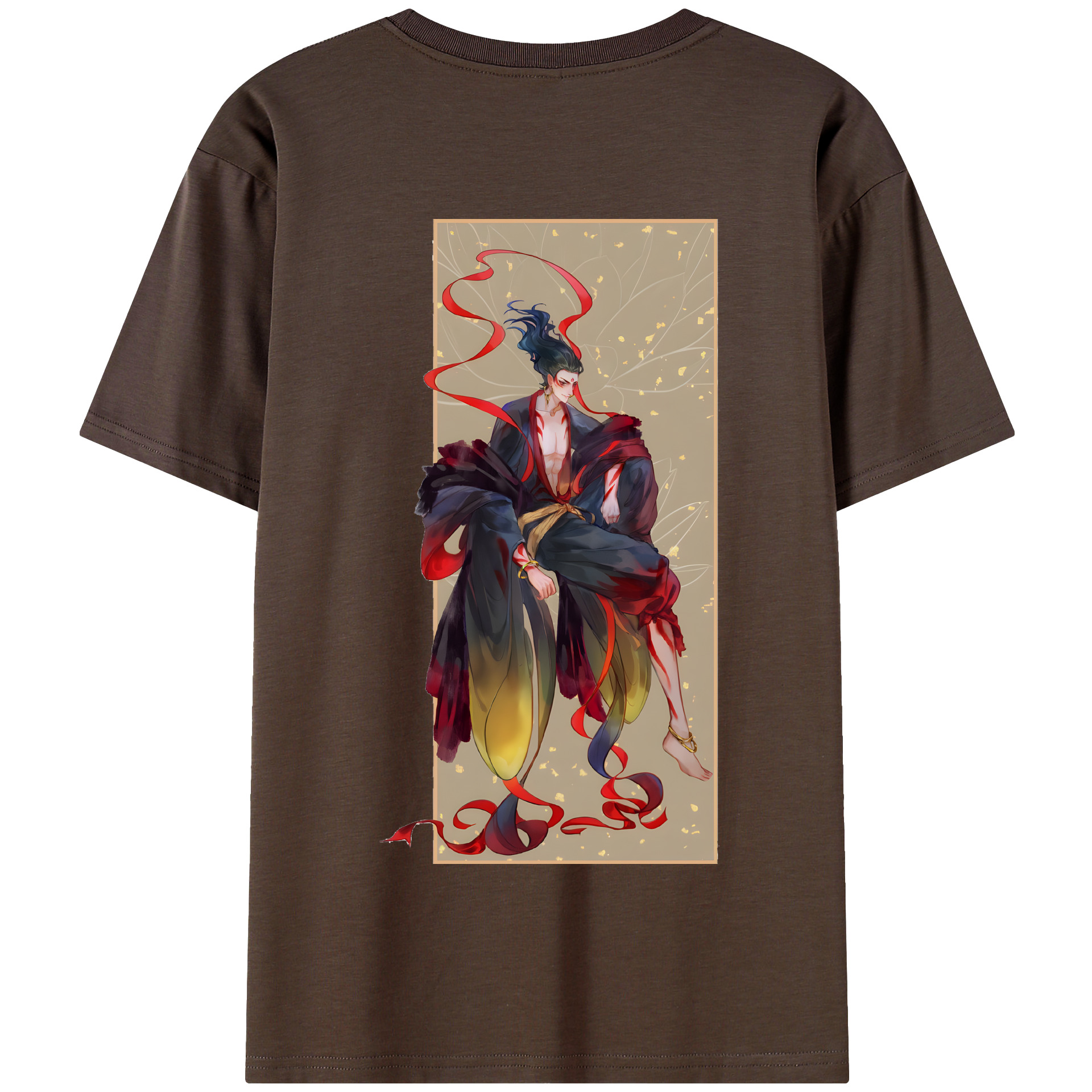 （画像用） Ne Zha 2 ナタ 魔童の大暴れ 綿100％半袖Tシャツ（背面プリント）