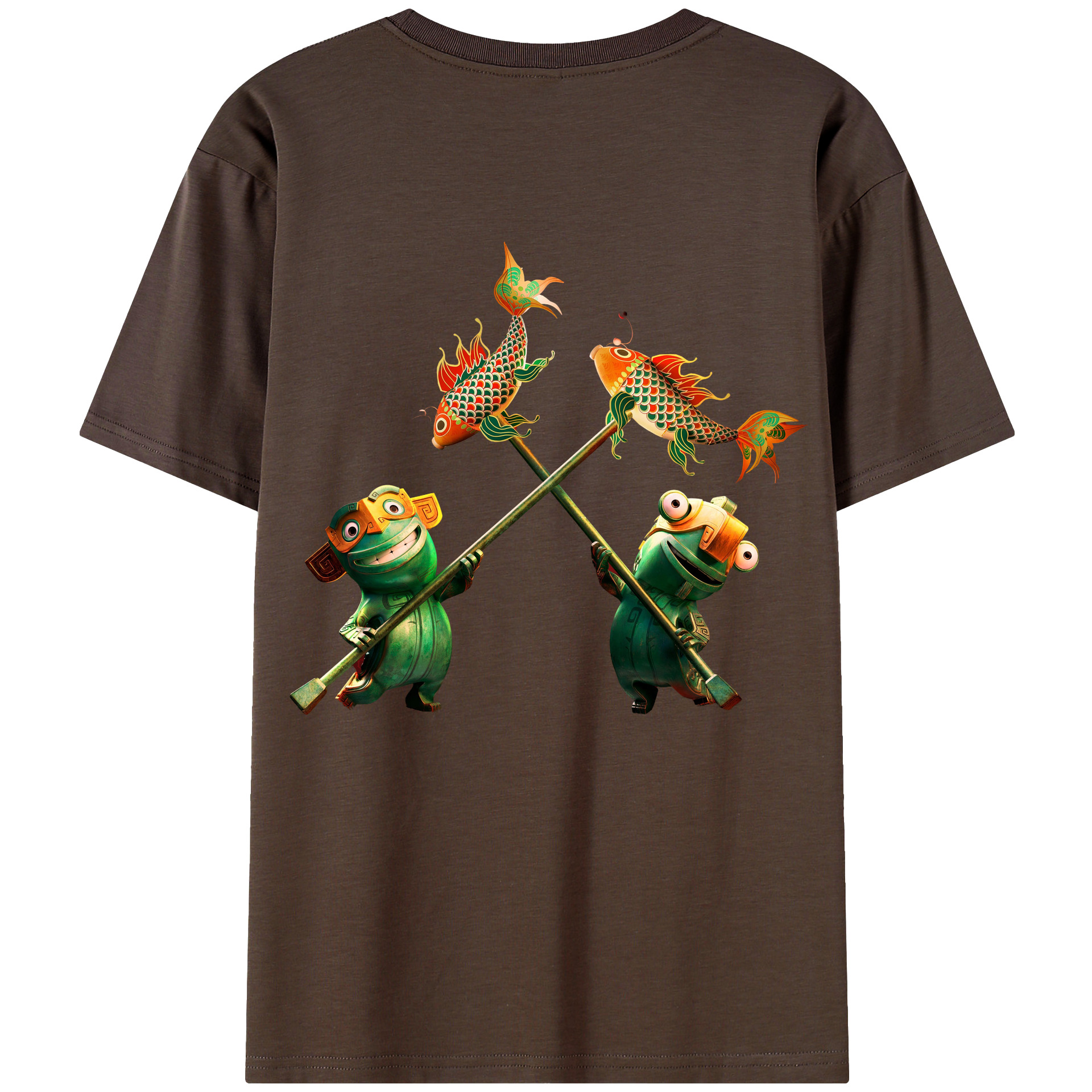 （画像用） Ne Zha 2 ナタ 魔童の大暴れ 綿100％半袖Tシャツ（背面プリント）
