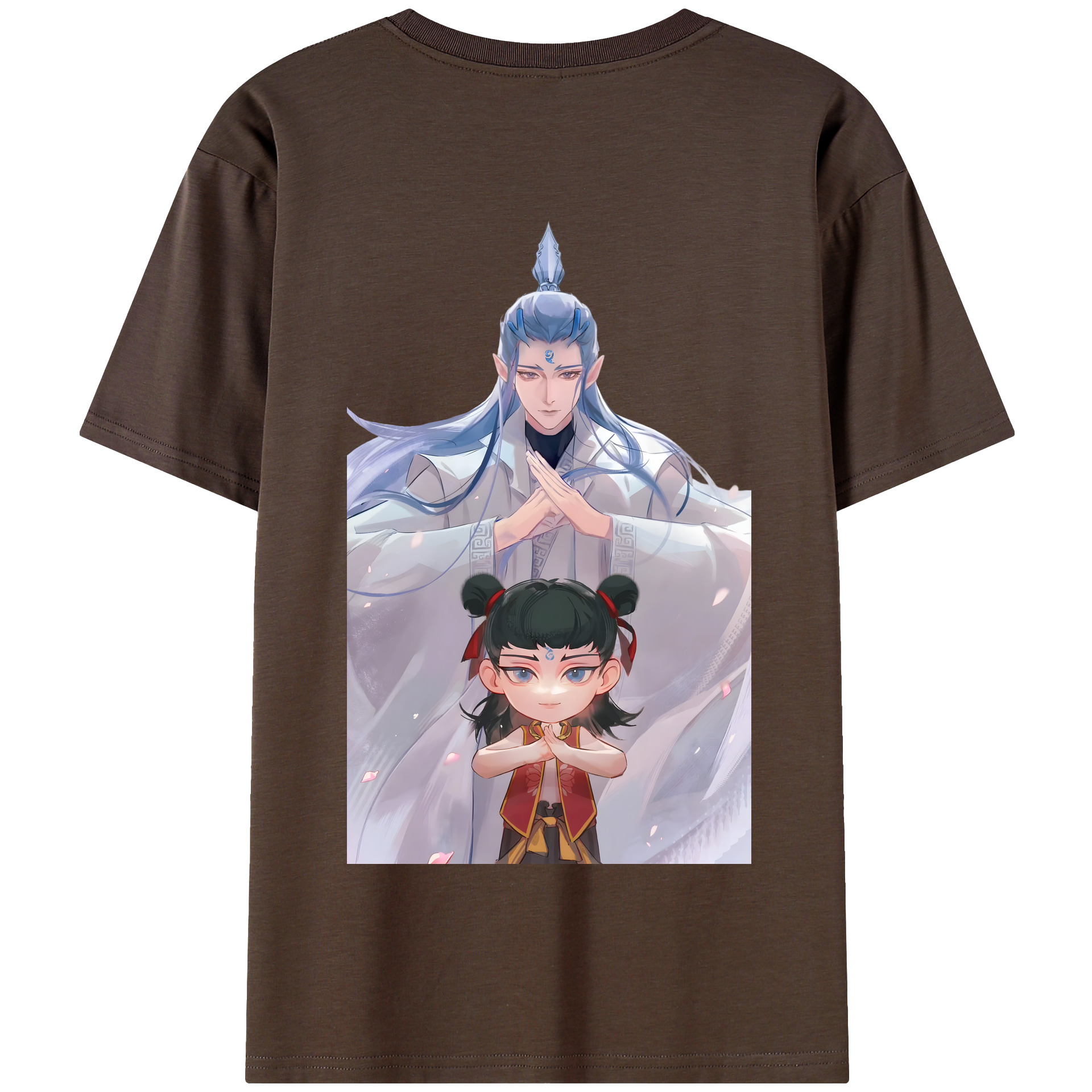 （画像用） Ne Zha 2 ナタ 魔童の大暴れ 綿100％半袖Tシャツ（背面プリント）