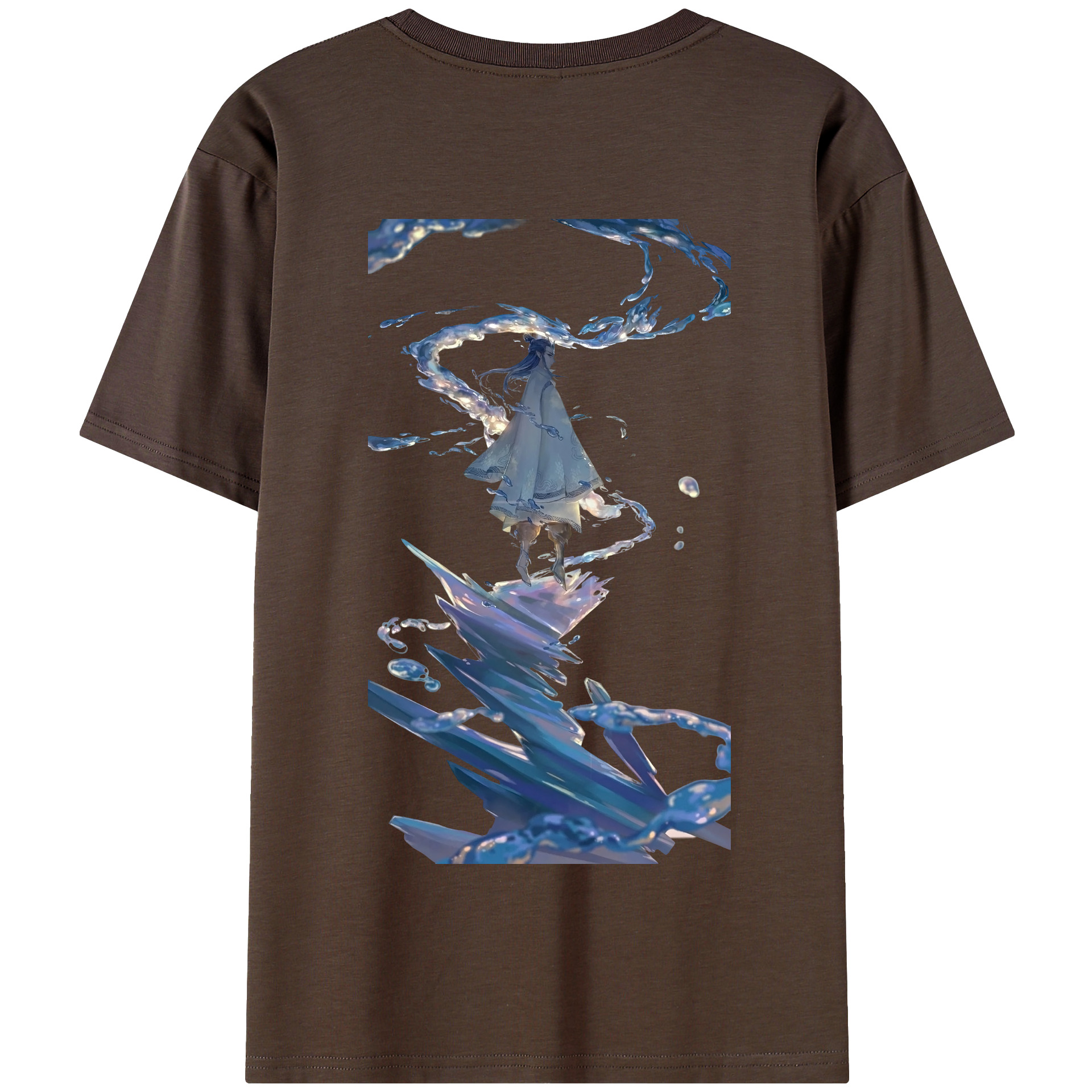 （画像用） Ne Zha 2 ナタ 魔童の大暴れ 綿100％半袖Tシャツ（背面プリント）