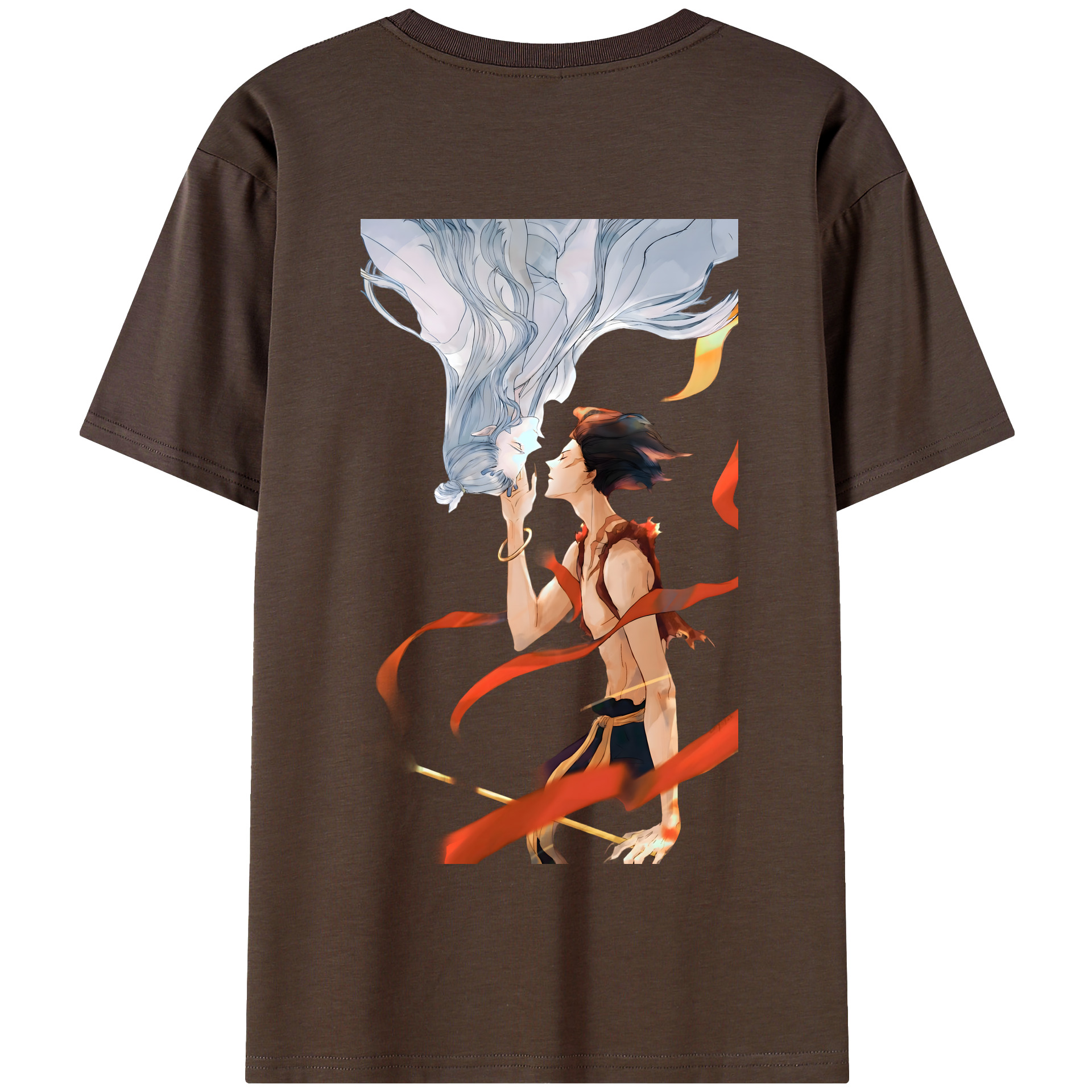 （画像用） Ne Zha 2 ナタ 魔童の大暴れ 綿100％半袖Tシャツ（背面プリント）