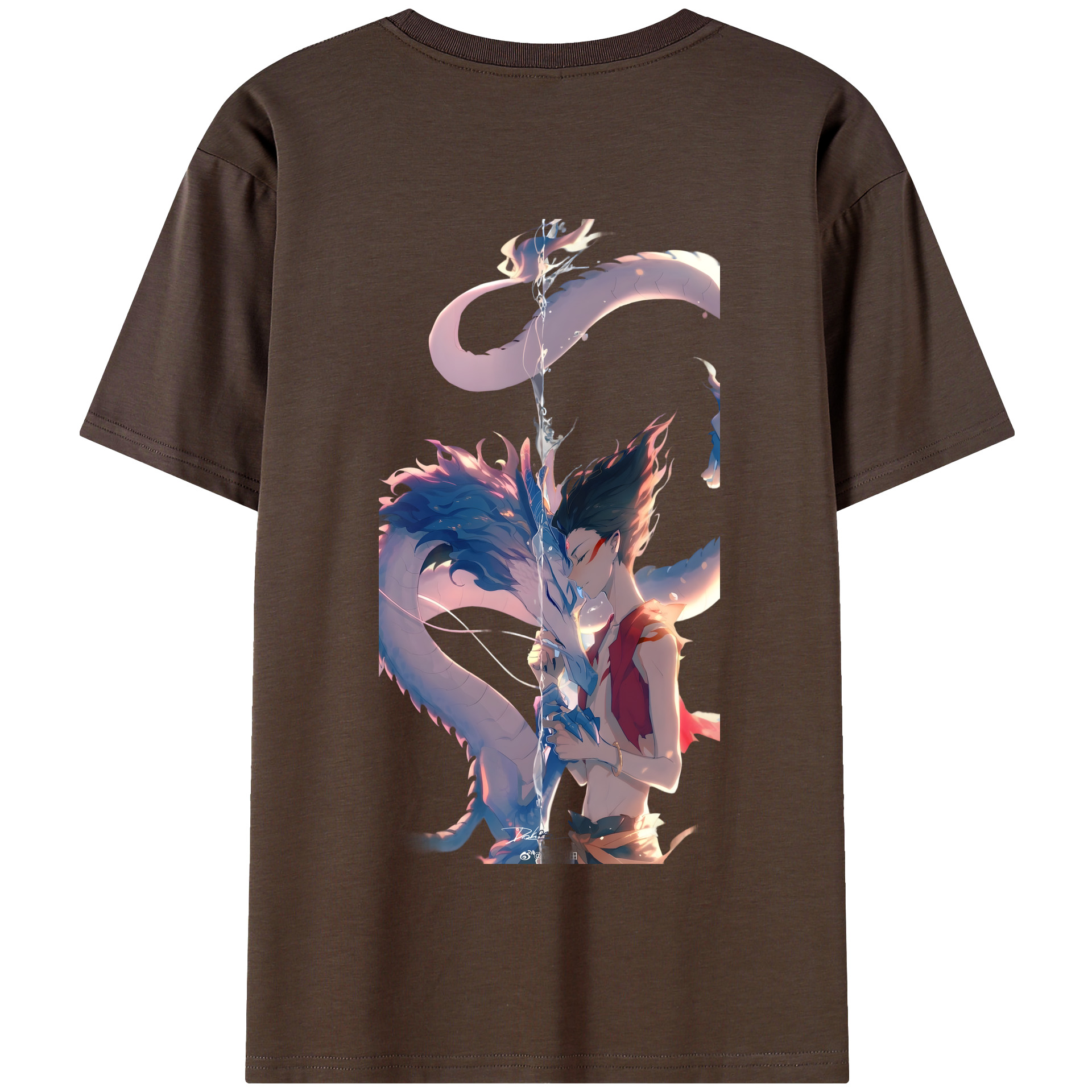 （画像用） Ne Zha 2 ナタ 魔童の大暴れ 綿100％半袖Tシャツ（背面プリント）