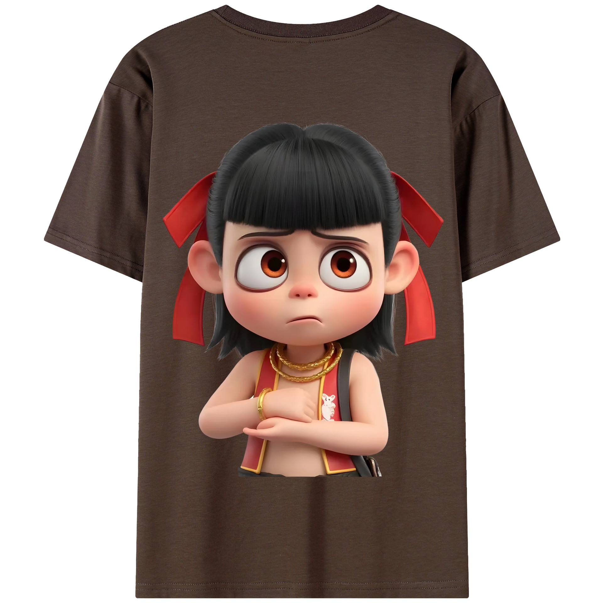 Ne Zha 2 ナタ 魔童の大暴れ 綿100％半袖Tシャツ（背面プリント）