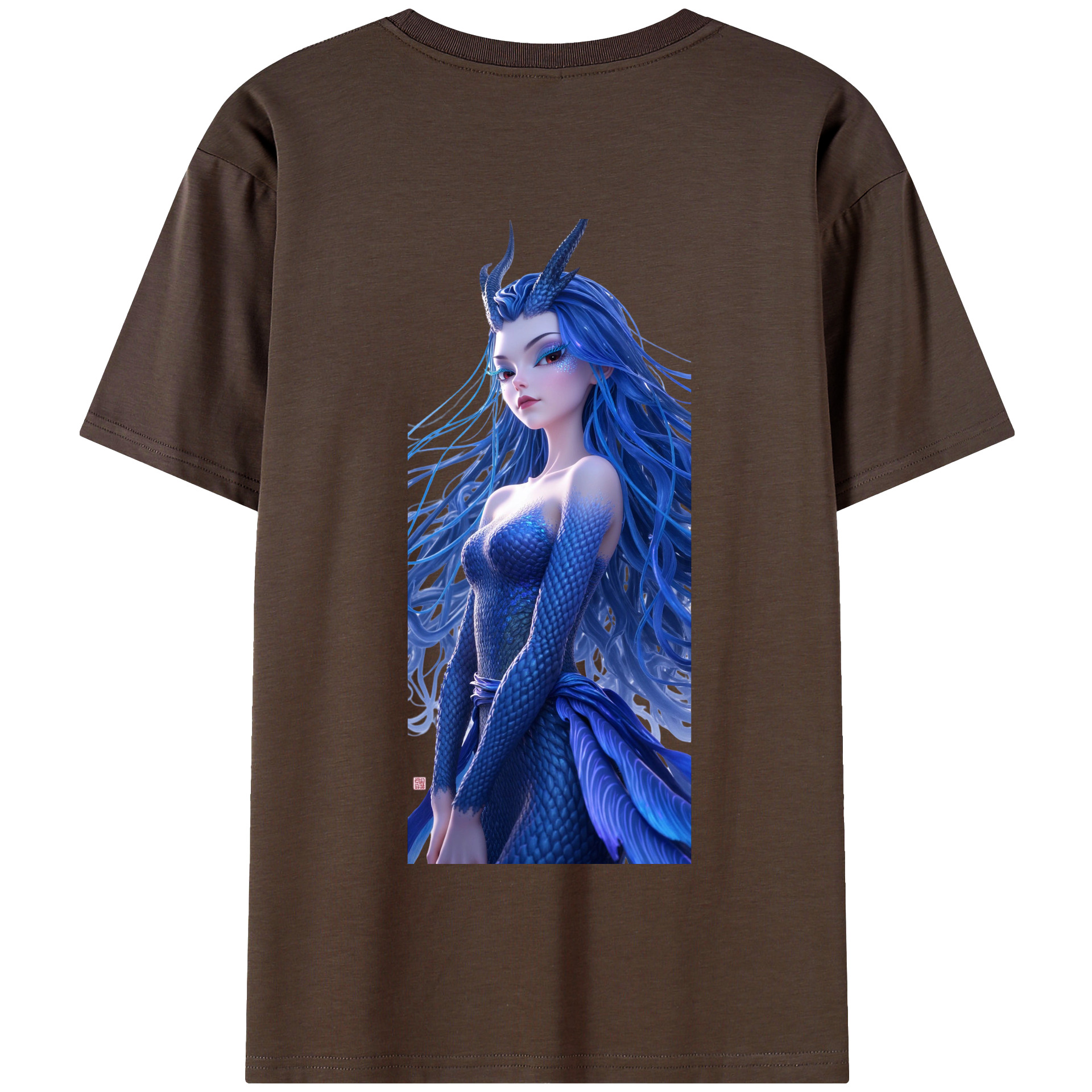 （画像用） Ne Zha 2 ナタ 魔童の大暴れ 綿100％半袖Tシャツ（背面プリント）