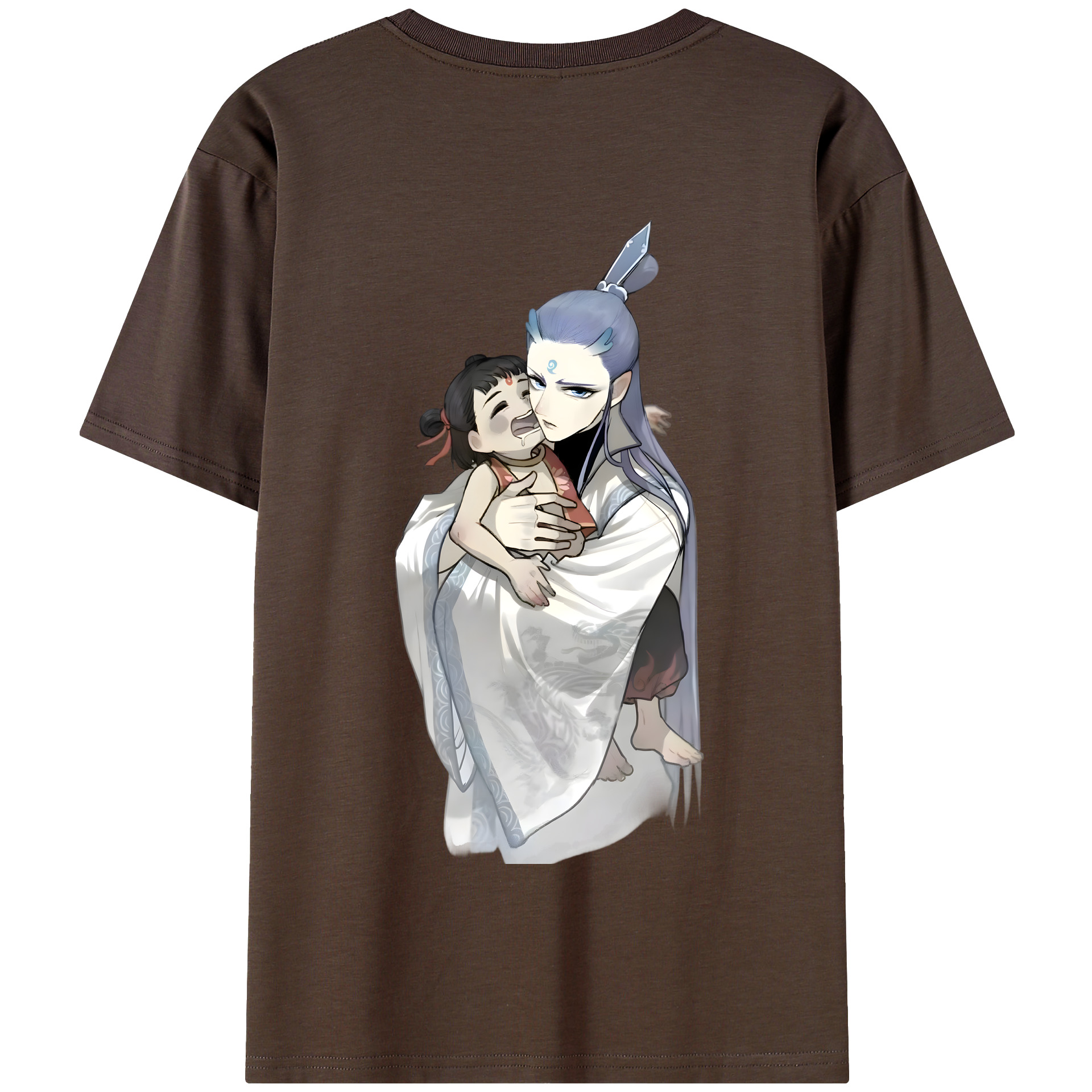 （画像用） Ne Zha 2 ナタ 魔童の大暴れ 綿100％半袖Tシャツ（背面プリント）