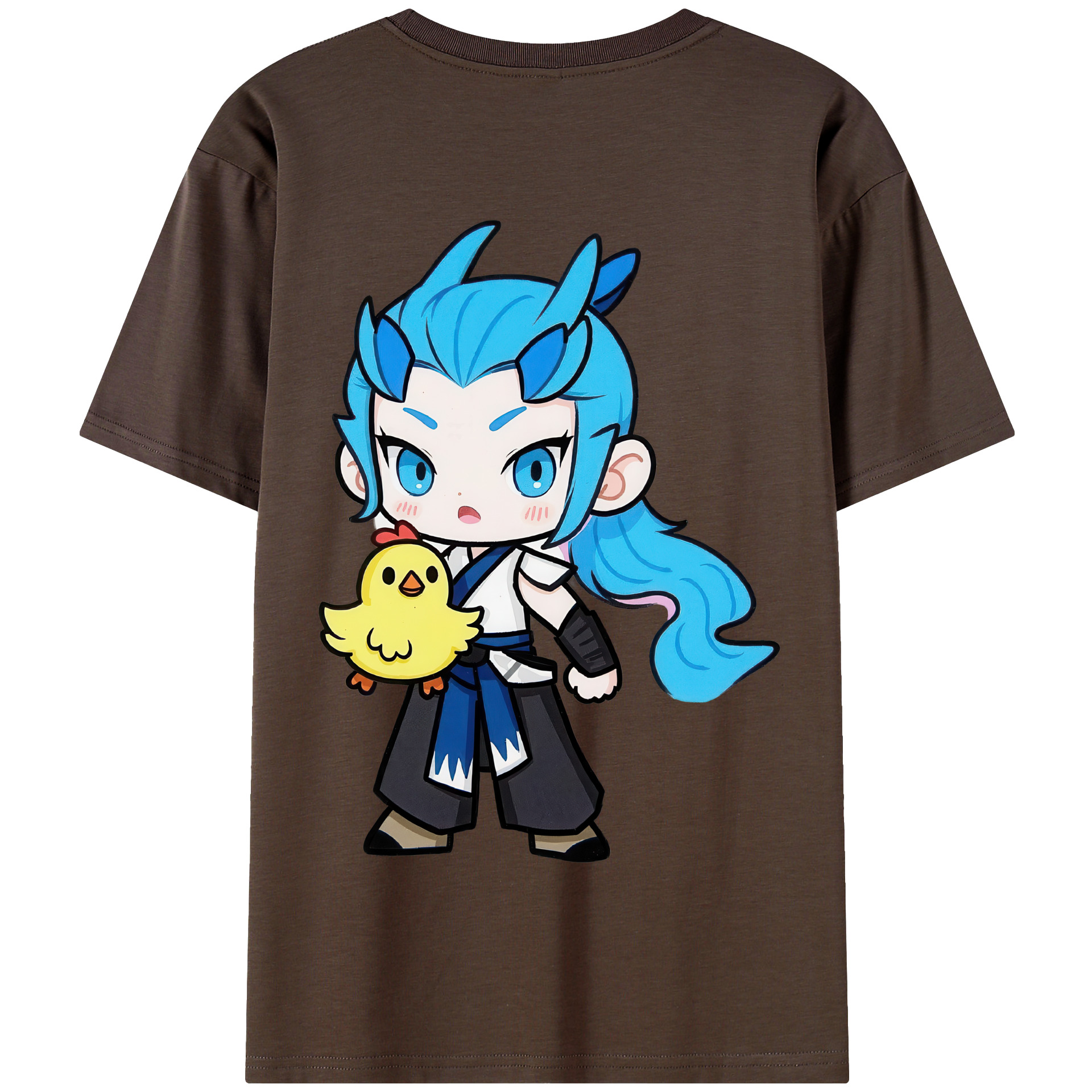 （画像用） Ne Zha 2 ナタ 魔童の大暴れ 綿100％半袖Tシャツ（背面プリント）