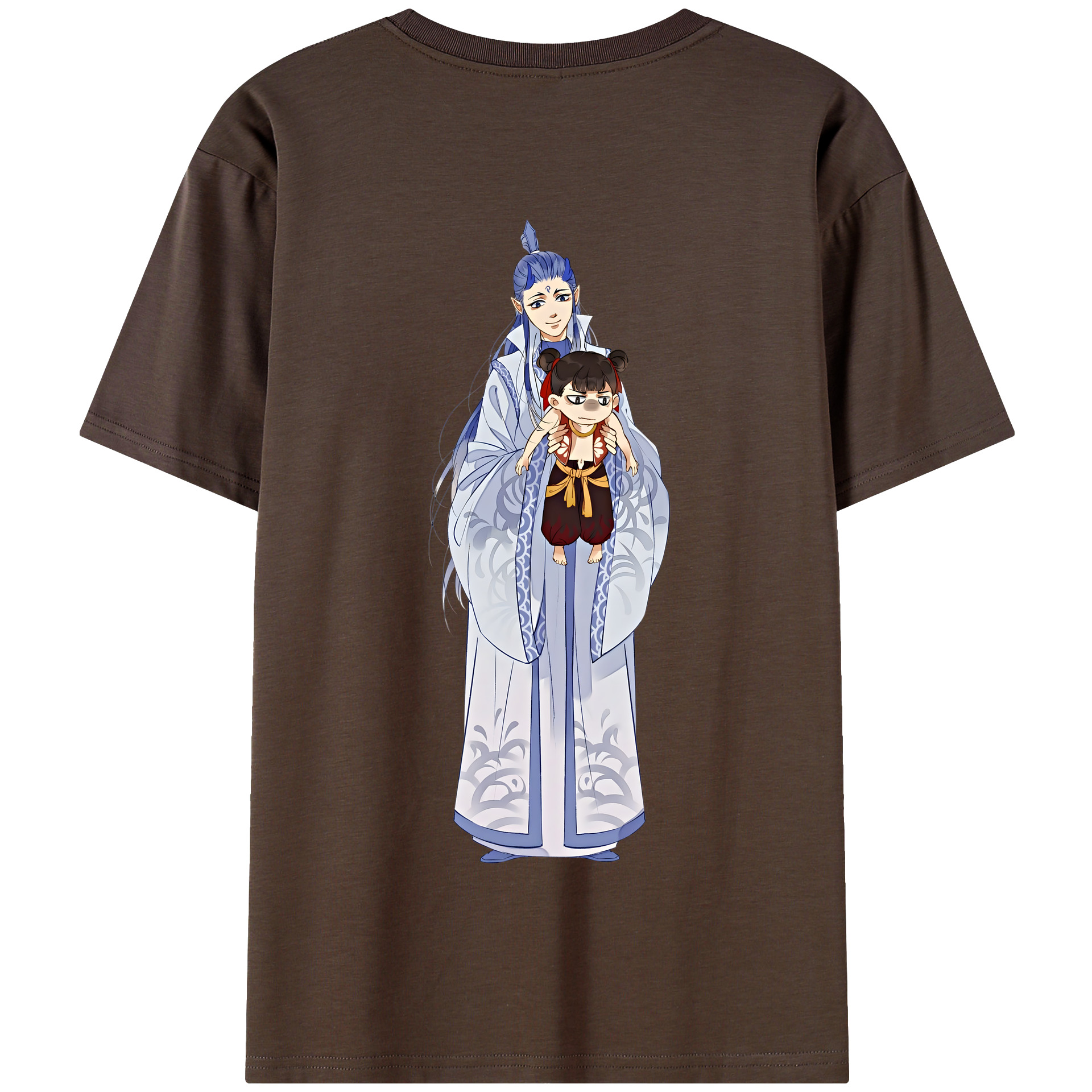 （画像用） Ne Zha 2 ナタ 魔童の大暴れ 綿100％半袖Tシャツ（背面プリント）