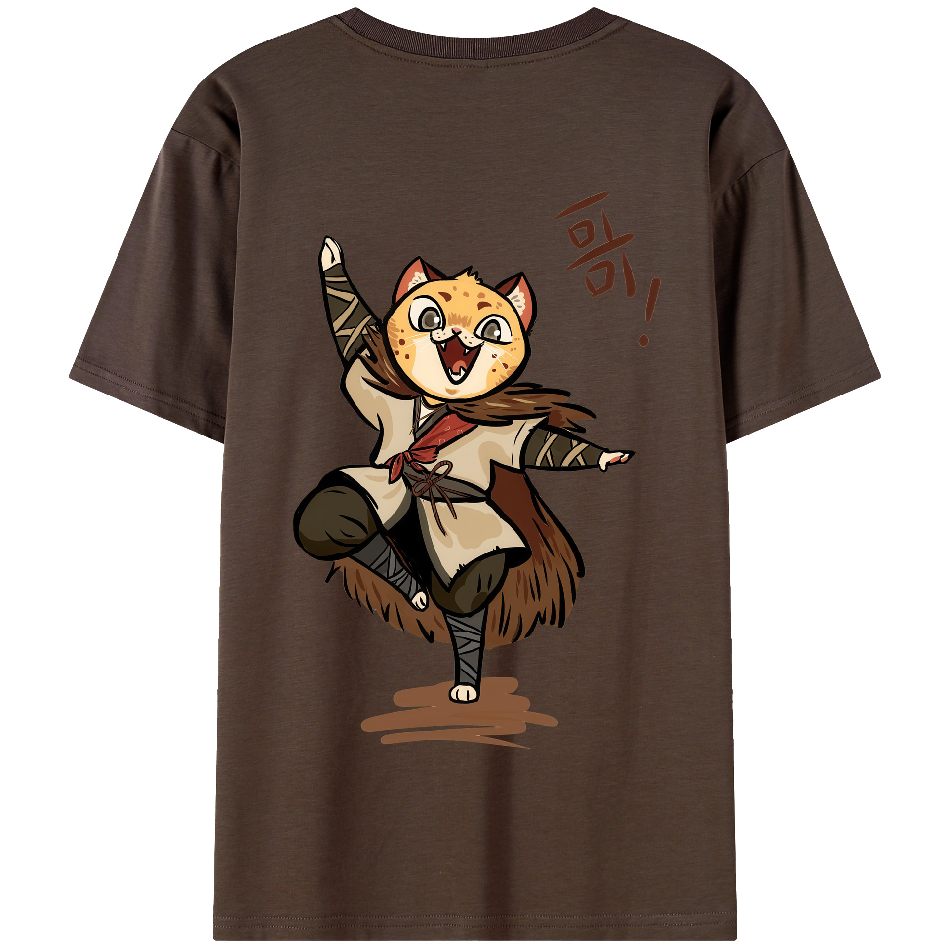 （画像用） Ne Zha 2 ナタ 魔童の大暴れ 綿100％半袖Tシャツ（背面プリント）