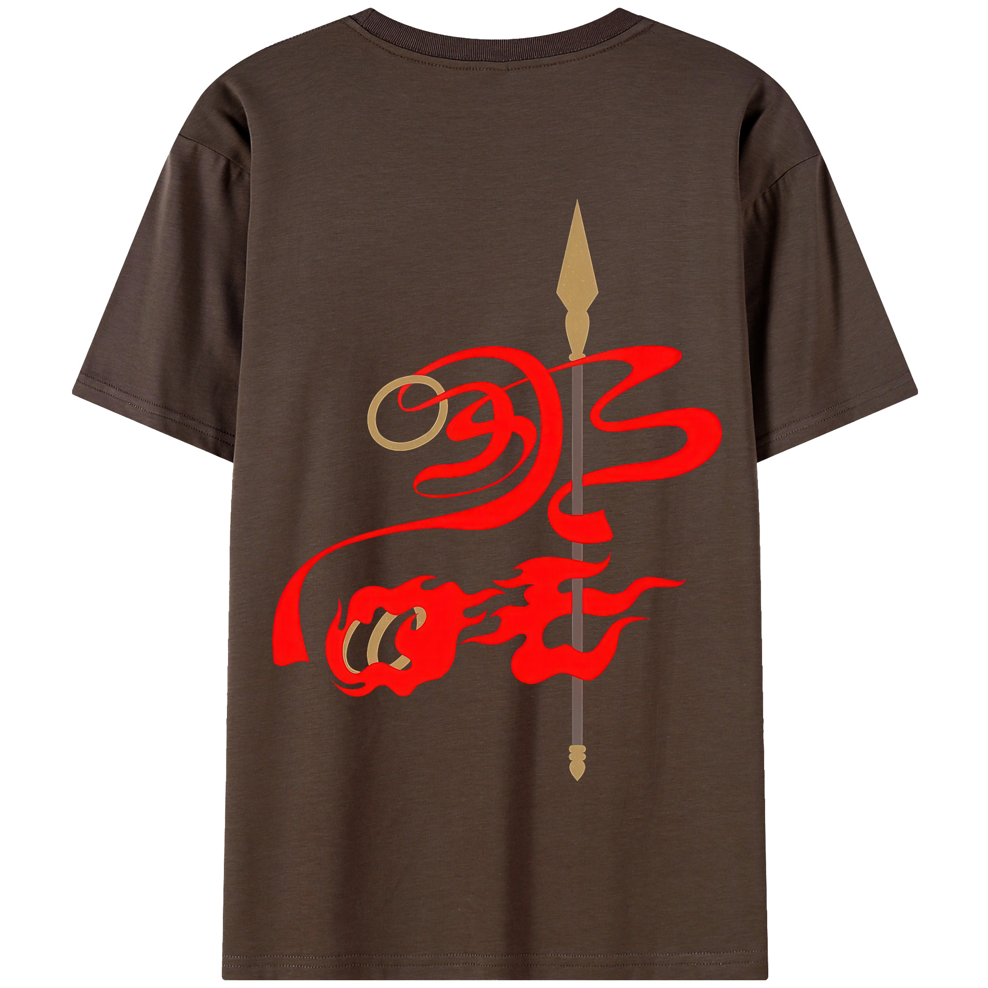 （画像用） Ne Zha 2 ナタ 魔童の大暴れ 綿100％半袖Tシャツ（背面プリント）
