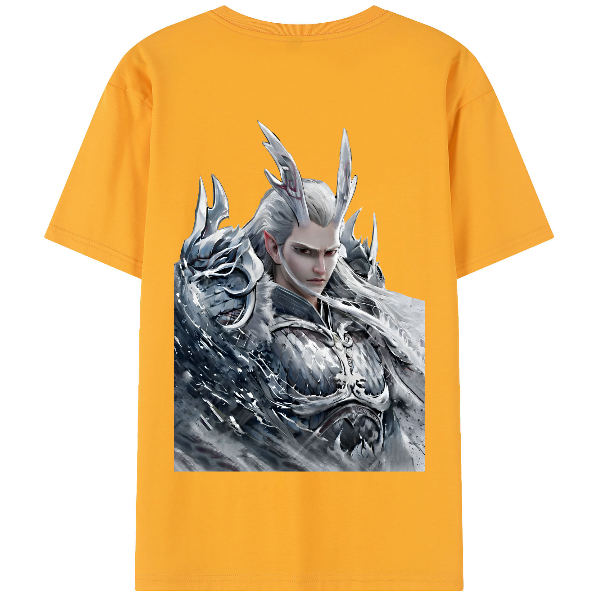 （画像用） Ne Zha 2 ナタ 魔童の大暴れ 綿100％半袖Tシャツ（背面プリント）