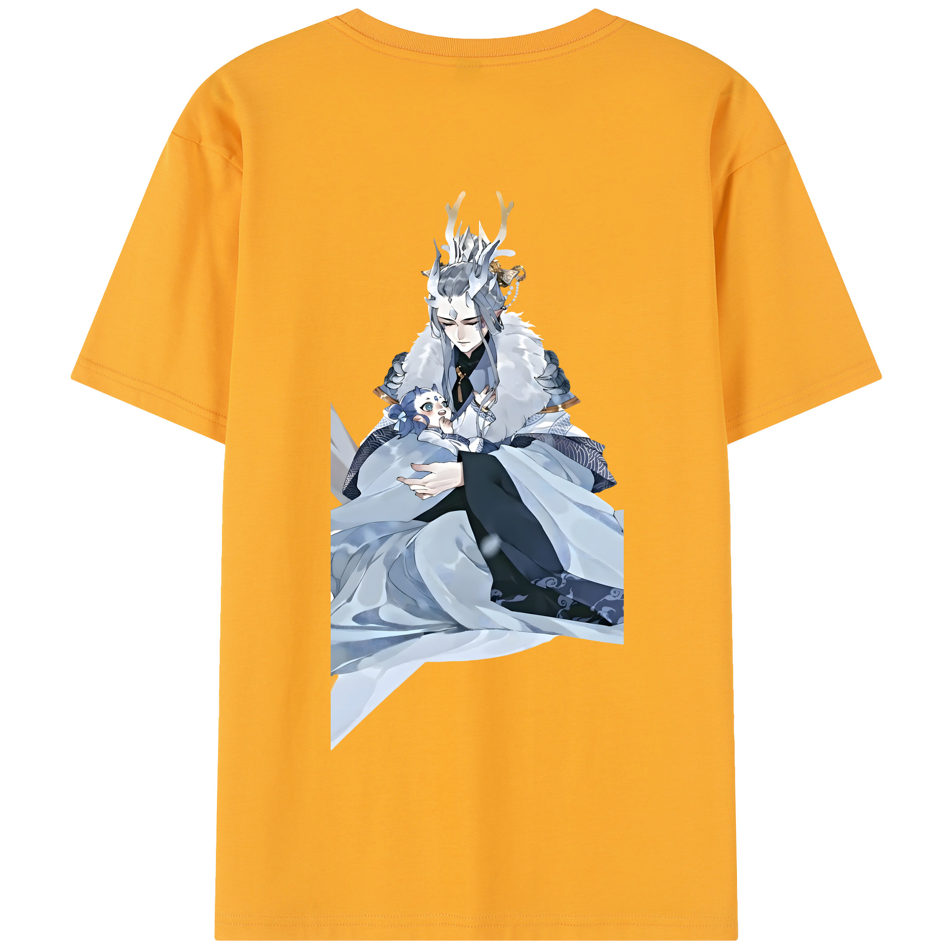 （画像用） Ne Zha 2 ナタ 魔童の大暴れ 綿100％半袖Tシャツ（背面プリント）