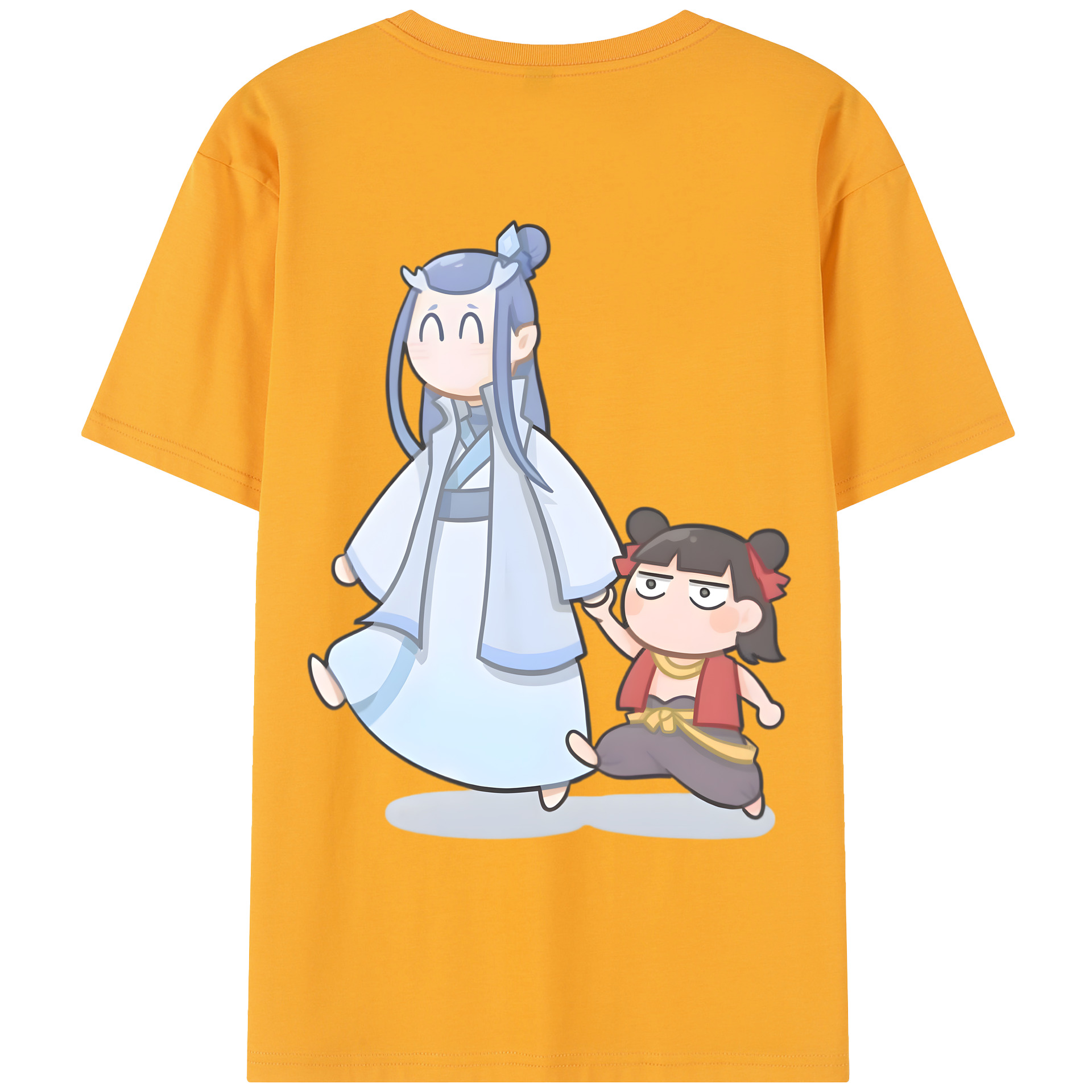 （画像用） Ne Zha 2 ナタ 魔童の大暴れ 綿100％半袖Tシャツ（背面プリント）
