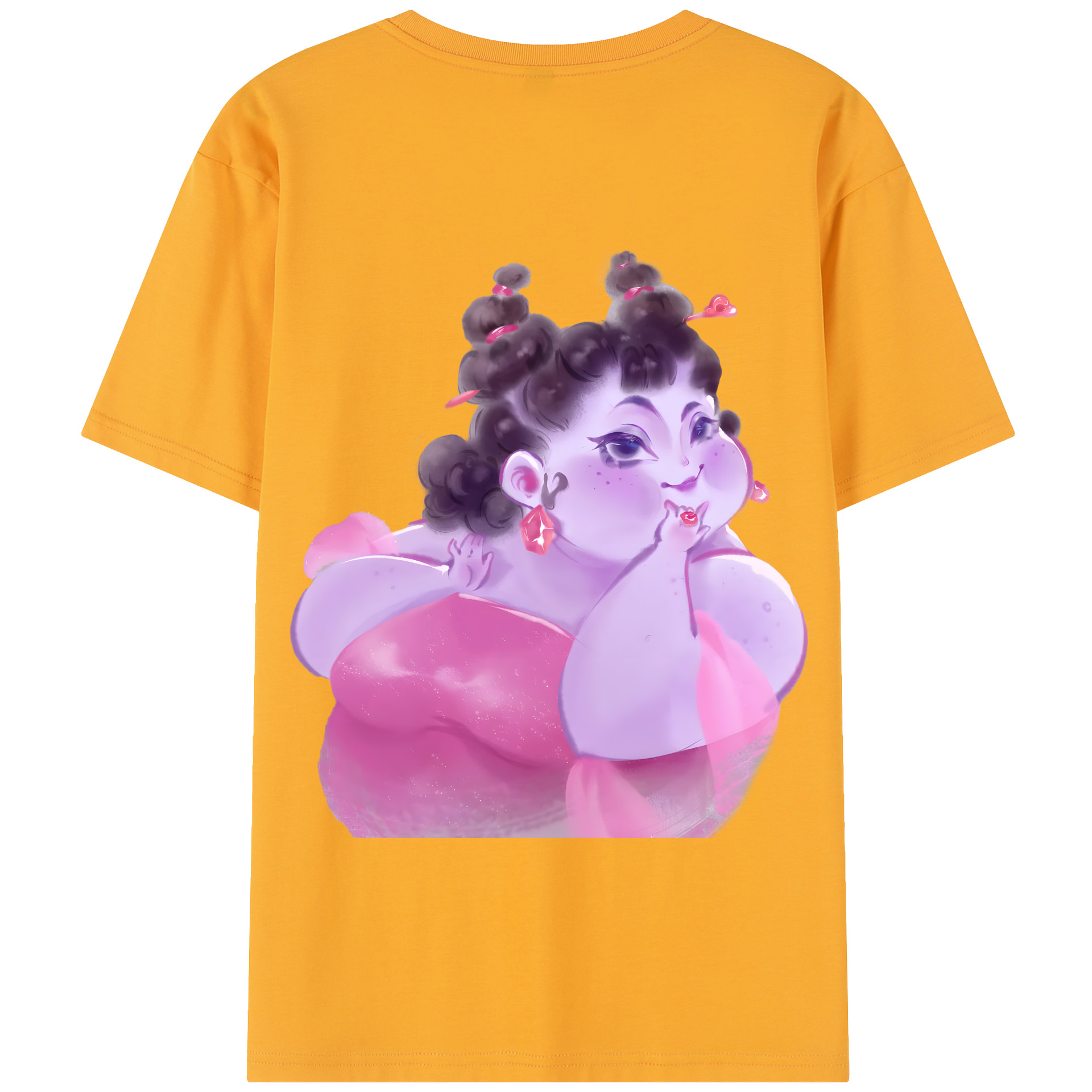 （画像用） Ne Zha 2 ナタ 魔童の大暴れ 綿100％半袖Tシャツ（背面プリント）