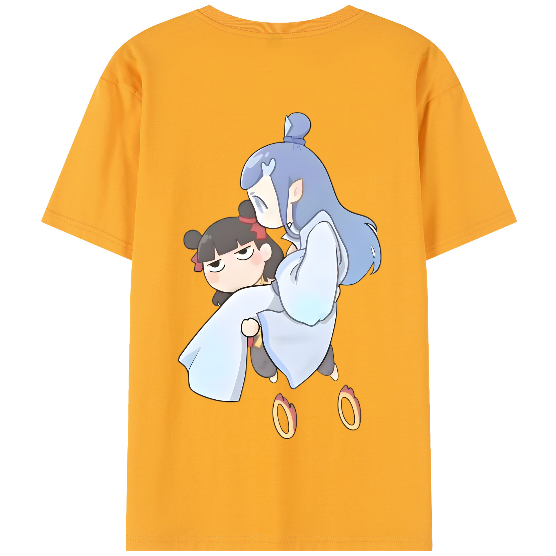 （画像用） Ne Zha 2 ナタ 魔童の大暴れ 綿100％半袖Tシャツ（背面プリント）
