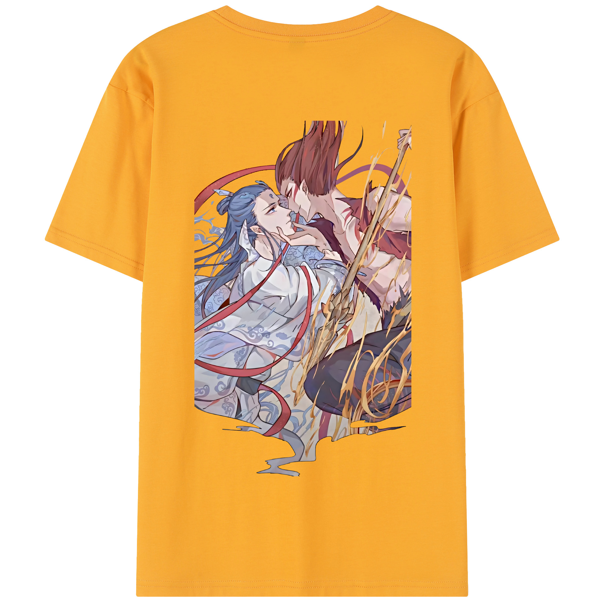 （画像用） Ne Zha 2 ナタ 魔童の大暴れ 綿100％半袖Tシャツ（背面プリント）