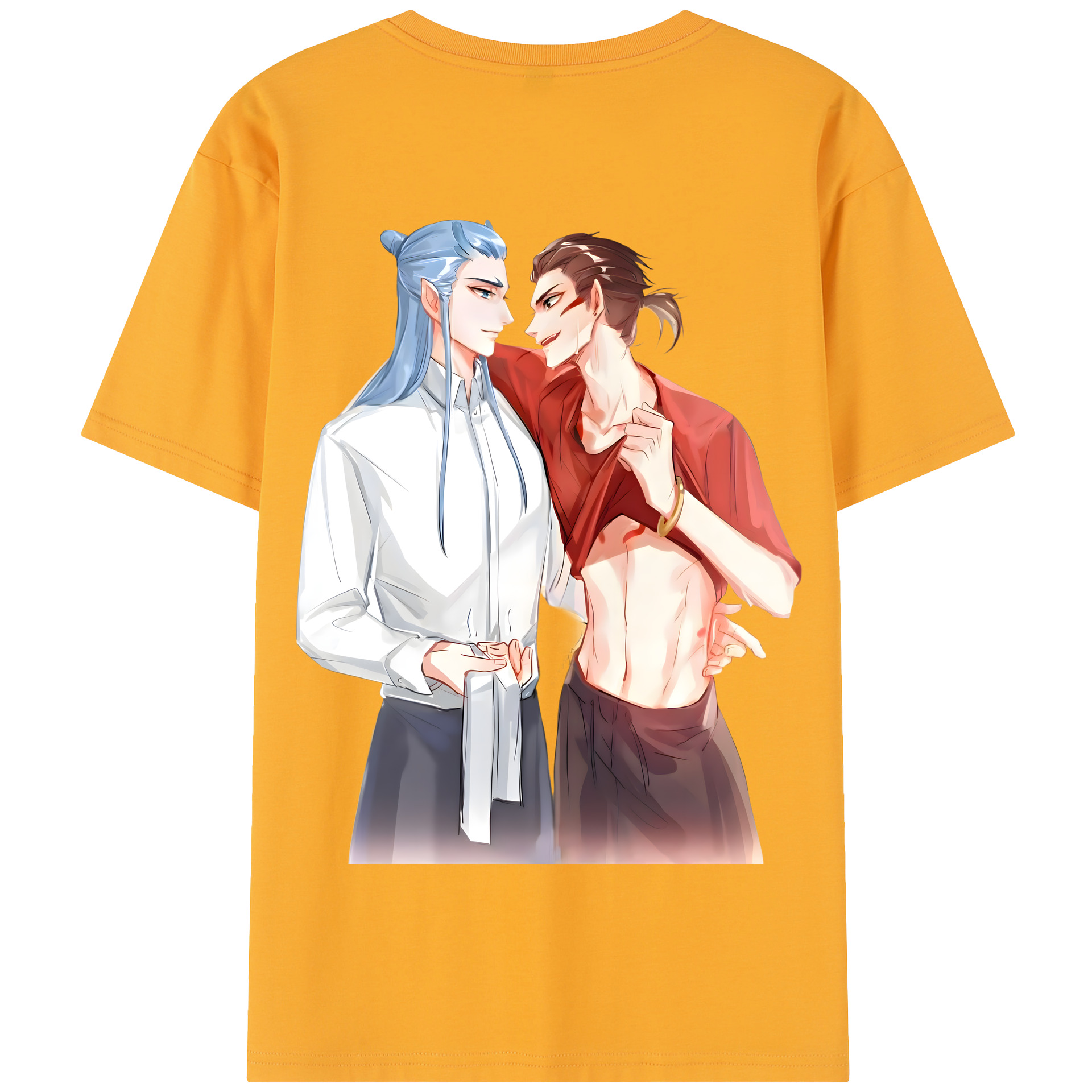 （画像用） Ne Zha 2 ナタ 魔童の大暴れ 綿100％半袖Tシャツ（背面プリント）