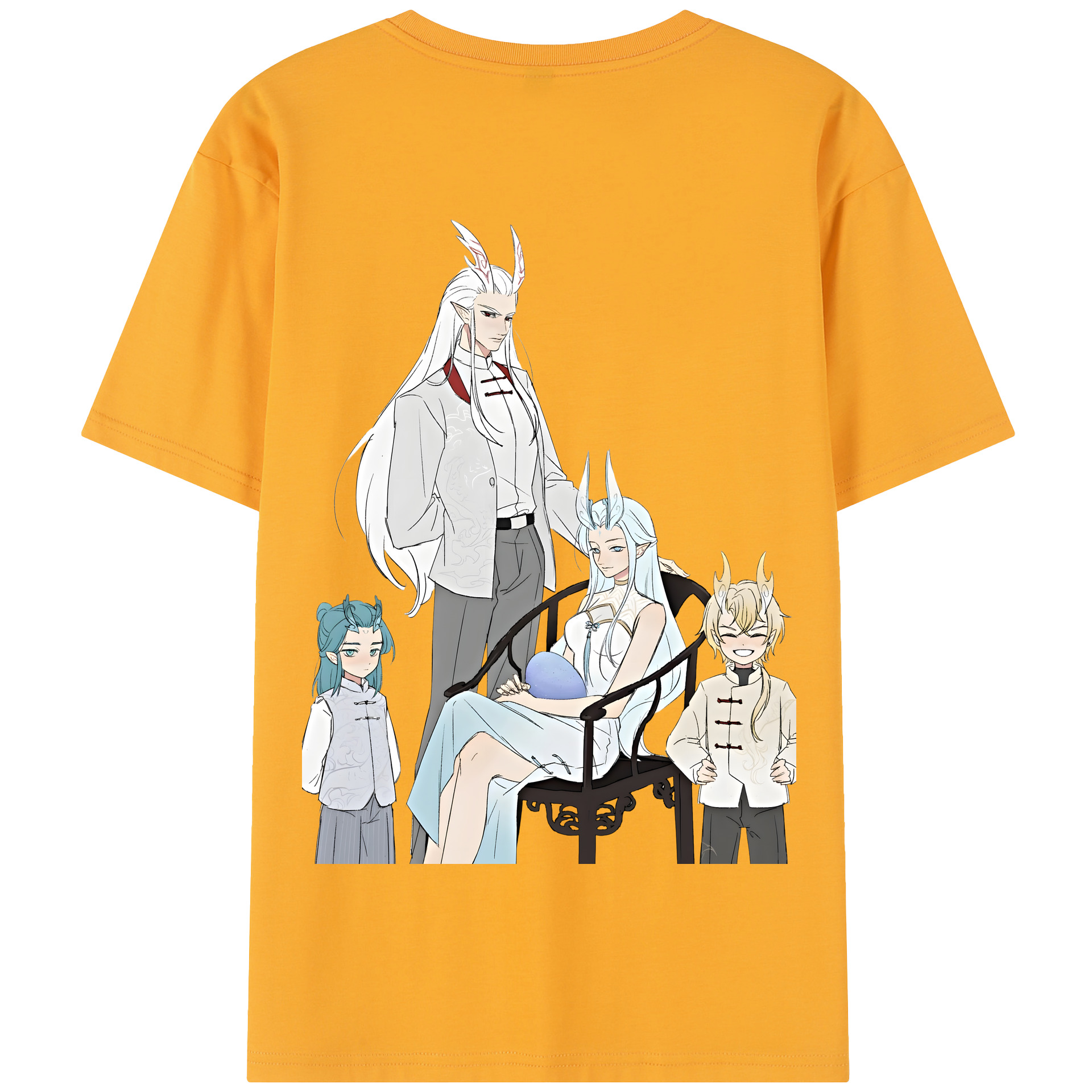 （画像用） Ne Zha 2 ナタ 魔童の大暴れ 綿100％半袖Tシャツ（背面プリント）