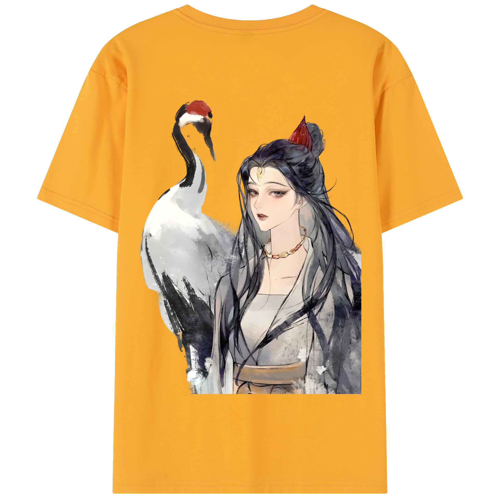 （画像用） Ne Zha 2 ナタ 魔童の大暴れ 綿100％半袖Tシャツ（背面プリント）