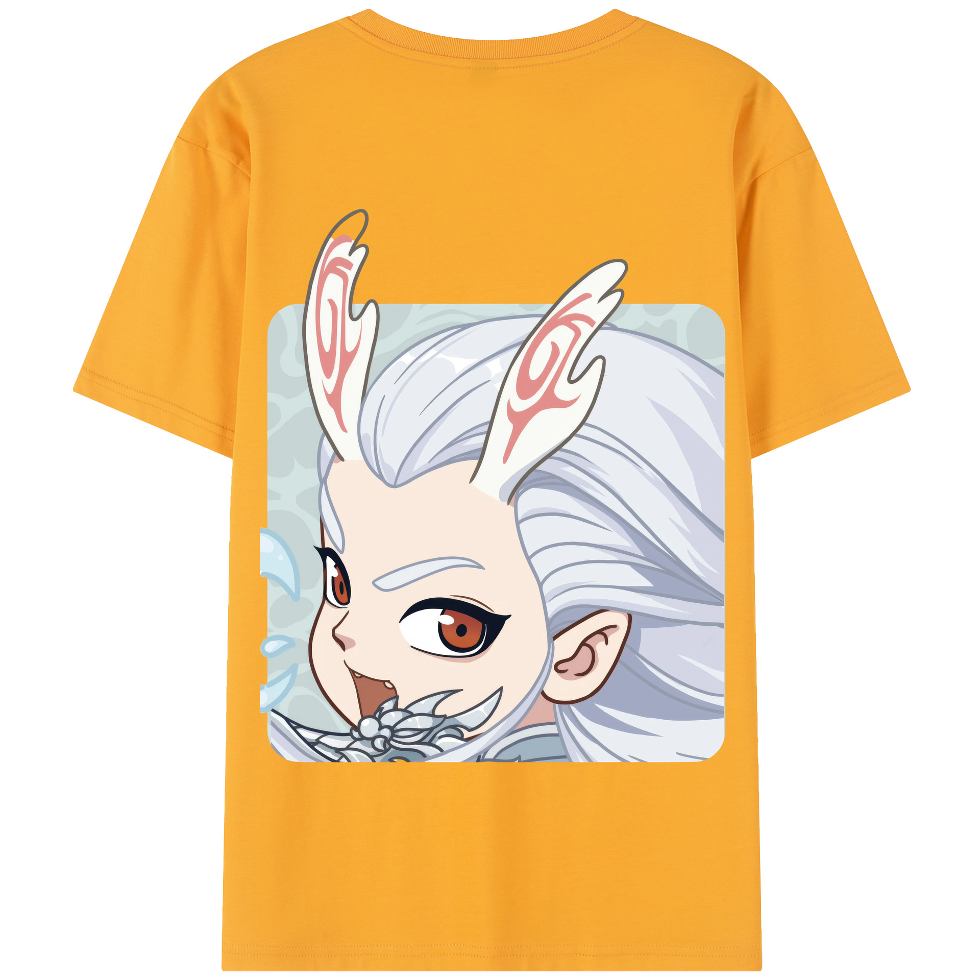 （画像用） Ne Zha 2 ナタ 魔童の大暴れ 綿100％半袖Tシャツ（背面プリント）