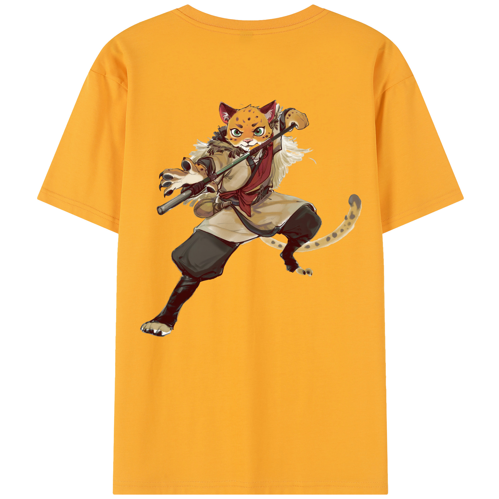 （画像用） Ne Zha 2 ナタ 魔童の大暴れ 綿100％半袖Tシャツ（背面プリント）