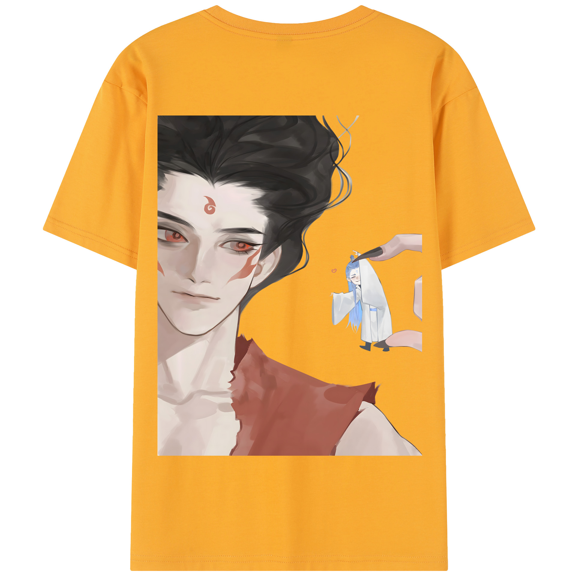 （画像用） Ne Zha 2 ナタ 魔童の大暴れ 綿100％半袖Tシャツ（背面プリント）