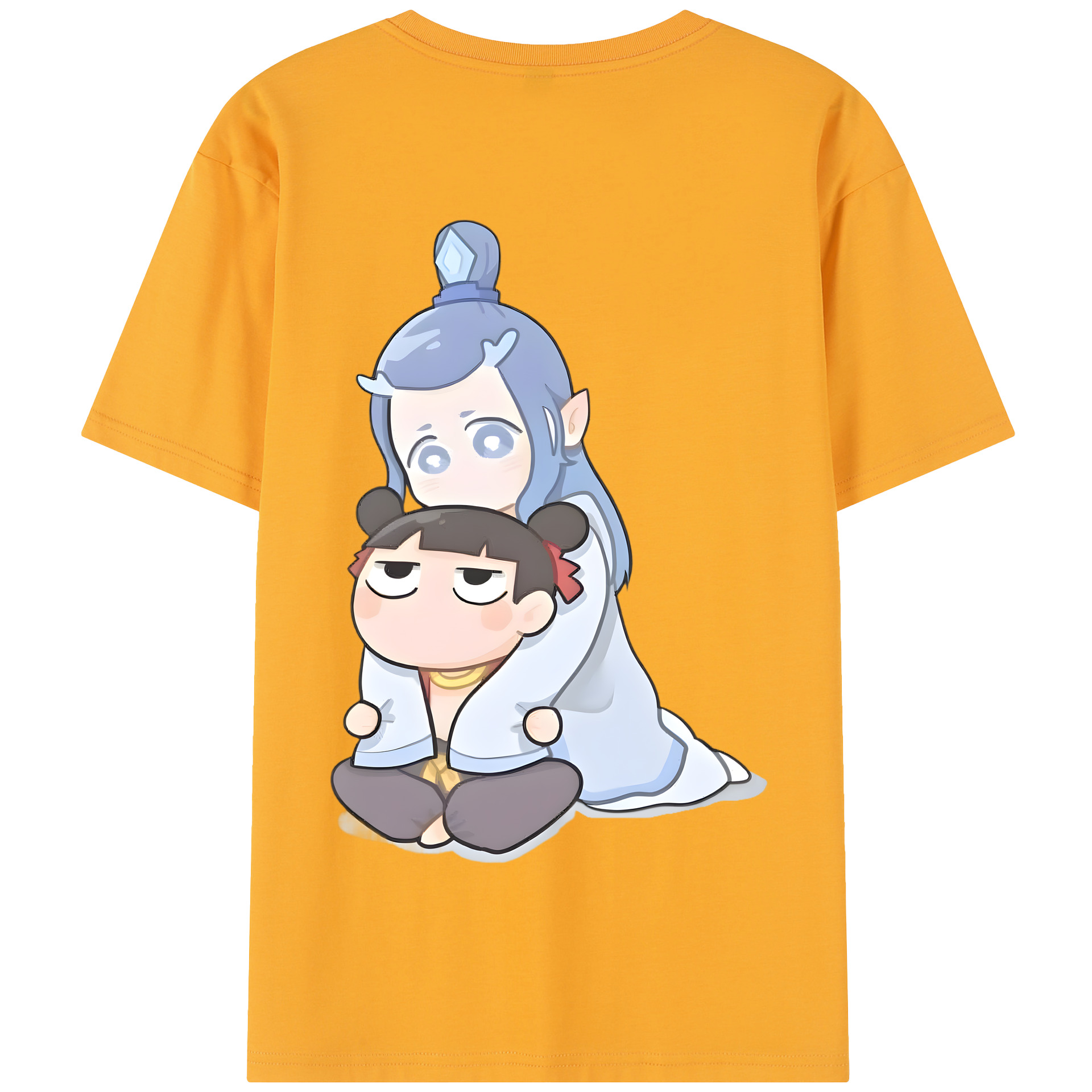 （画像用） Ne Zha 2 ナタ 魔童の大暴れ 綿100％半袖Tシャツ（背面プリント）