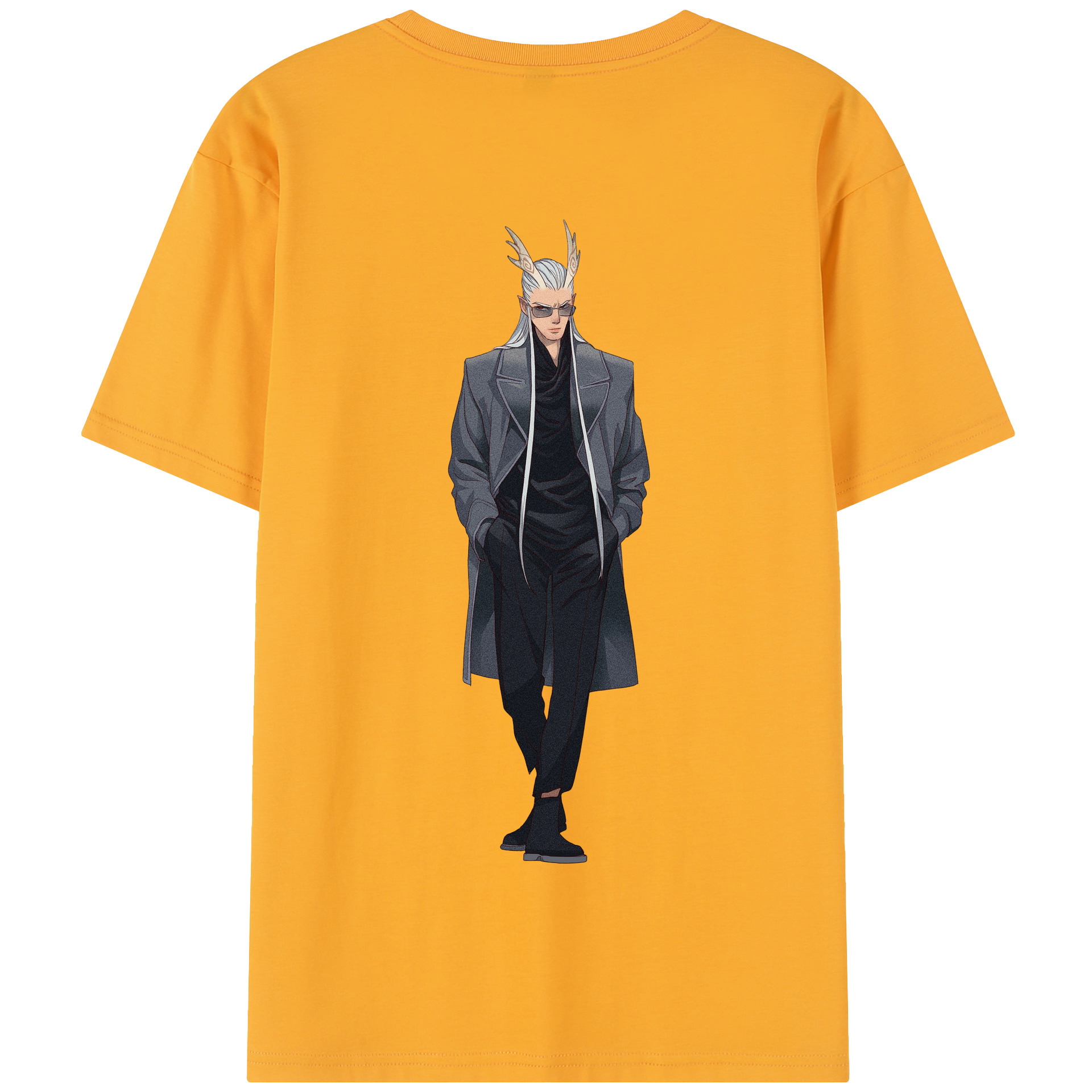 （画像用） Ne Zha 2 ナタ 魔童の大暴れ 綿100％半袖Tシャツ（背面プリント）