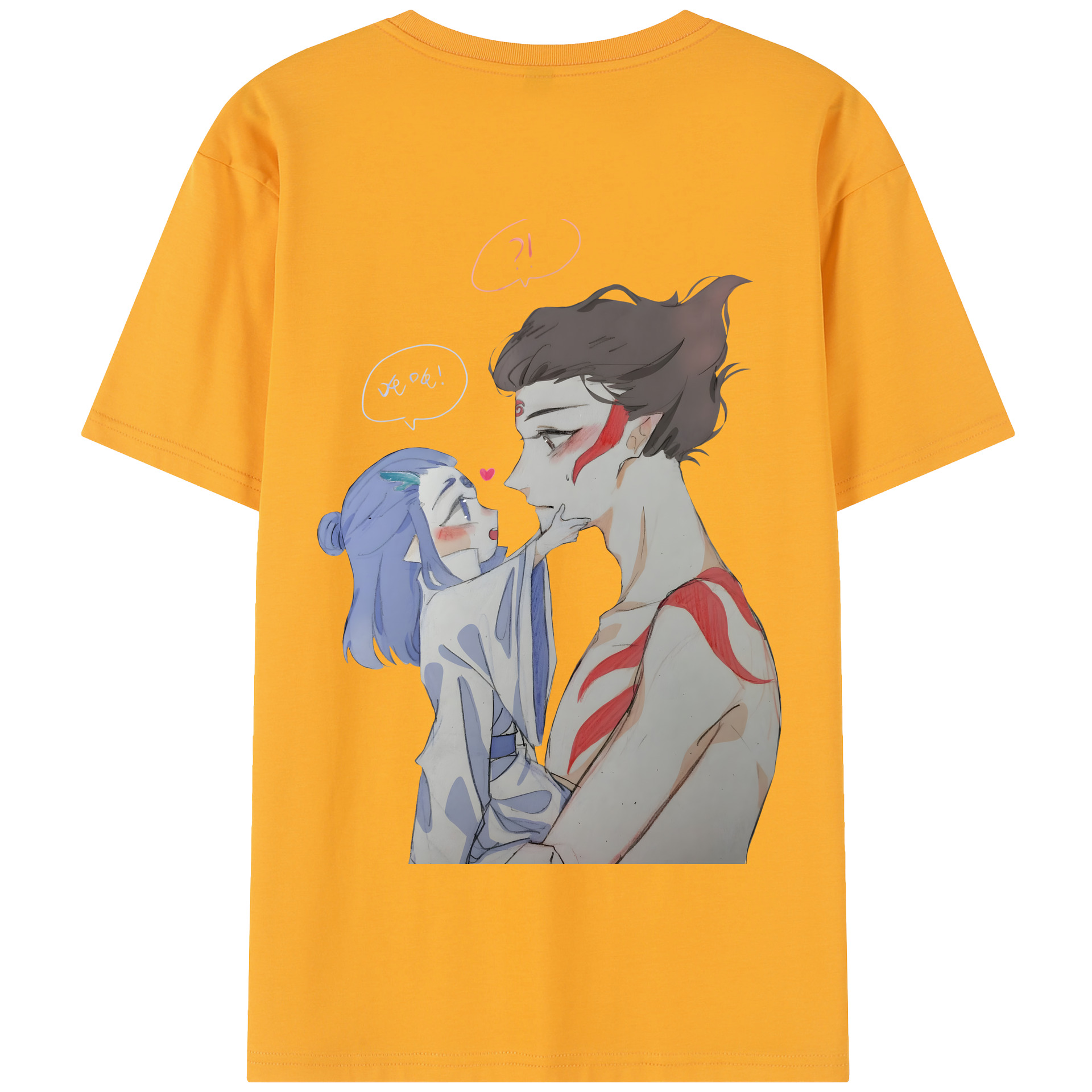 （画像用） Ne Zha 2 ナタ 魔童の大暴れ 綿100％半袖Tシャツ（背面プリント）