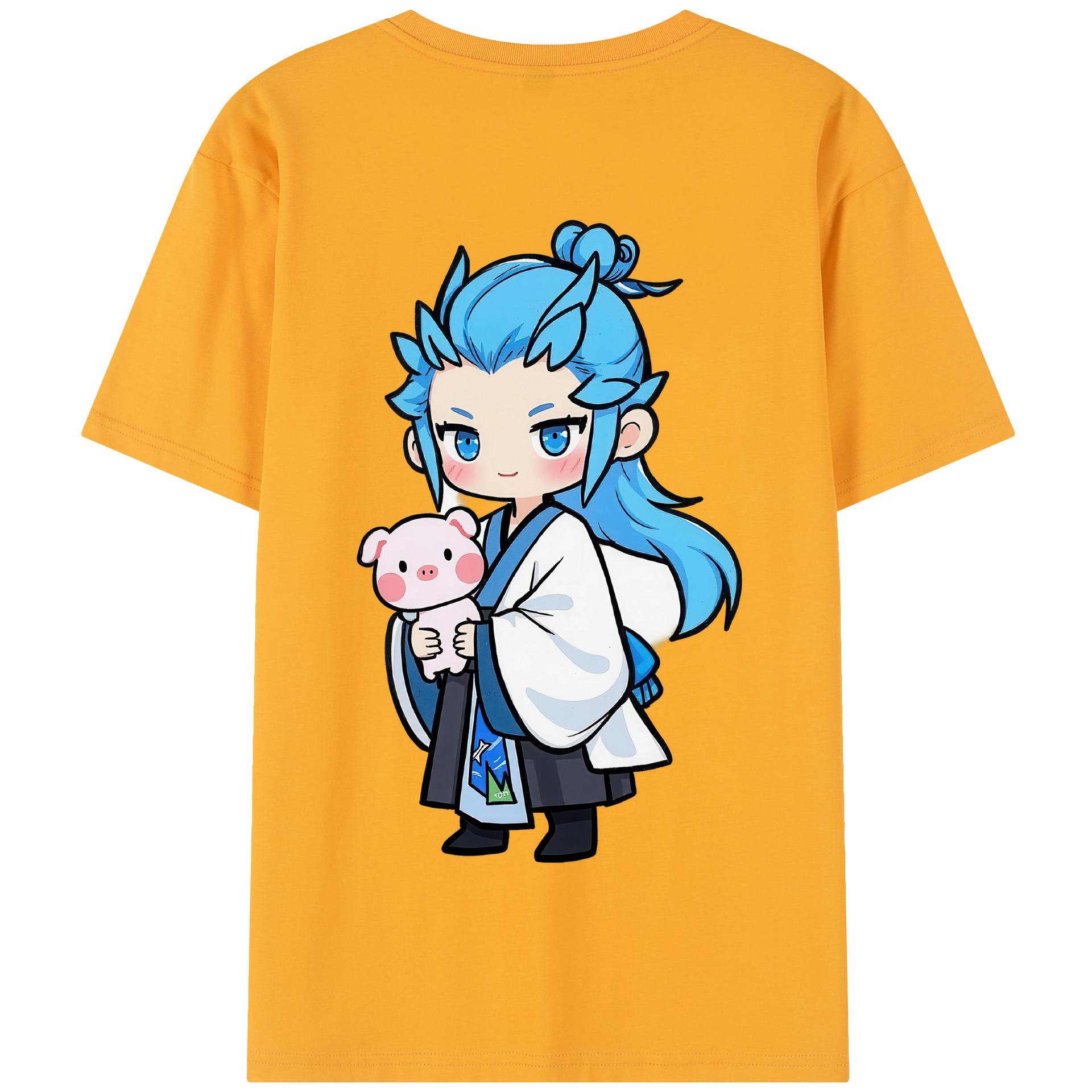 （画像用） Ne Zha 2 ナタ 魔童の大暴れ 綿100％半袖Tシャツ（背面プリント）