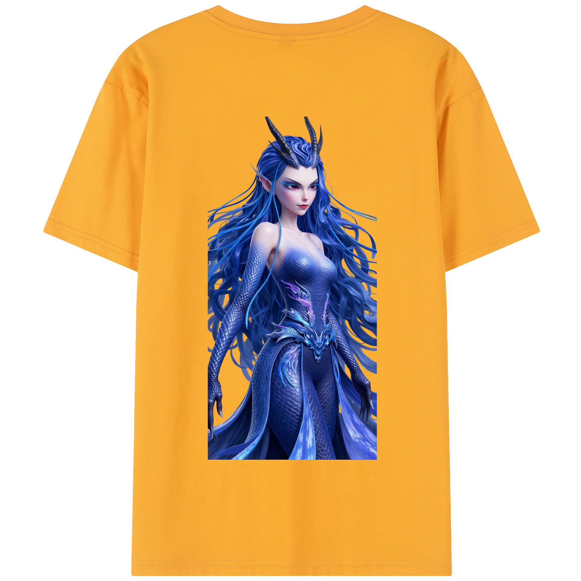 （画像用） Ne Zha 2 ナタ 魔童の大暴れ 綿100％半袖Tシャツ（背面プリント）