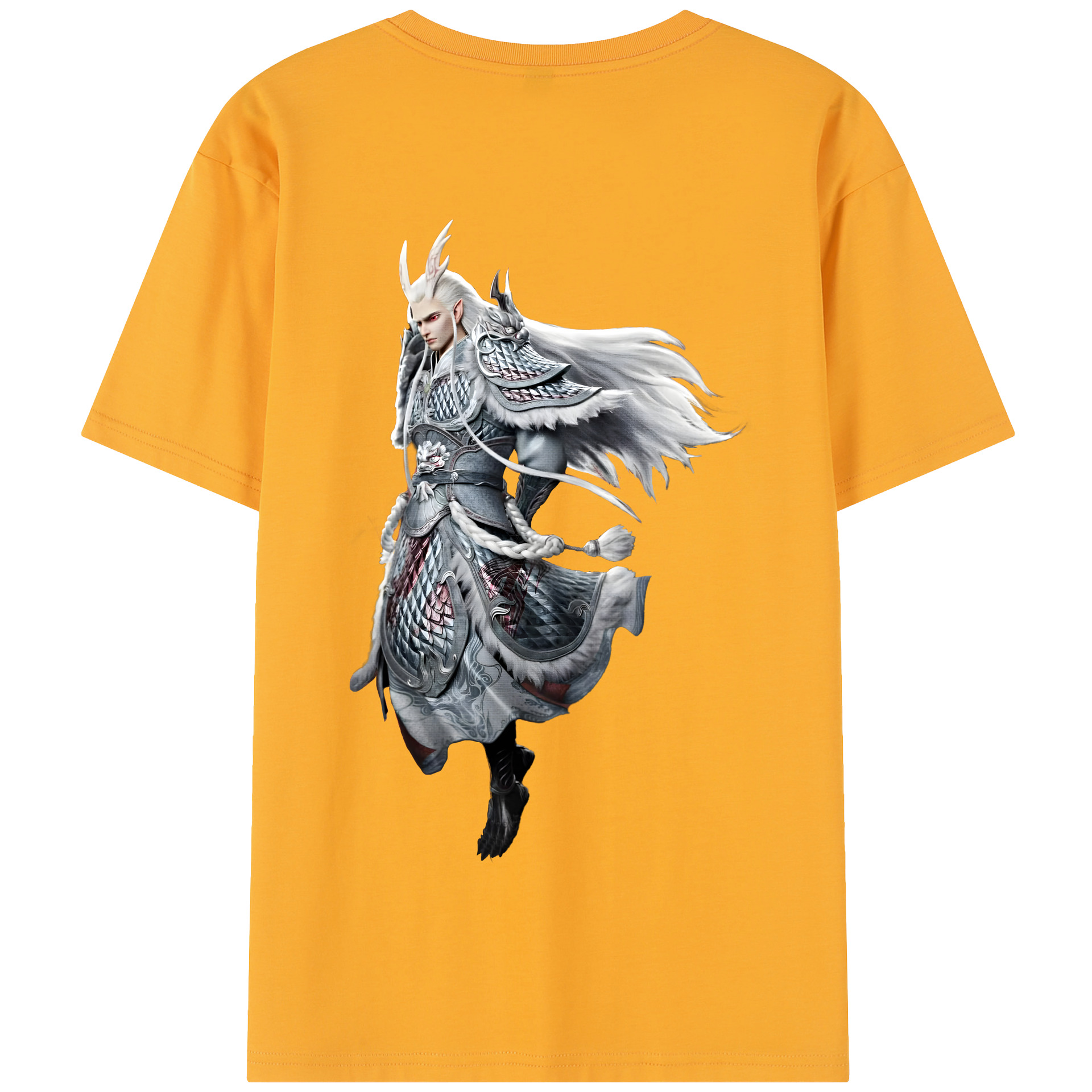 （画像用） Ne Zha 2 ナタ 魔童の大暴れ 綿100％半袖Tシャツ（背面プリント）