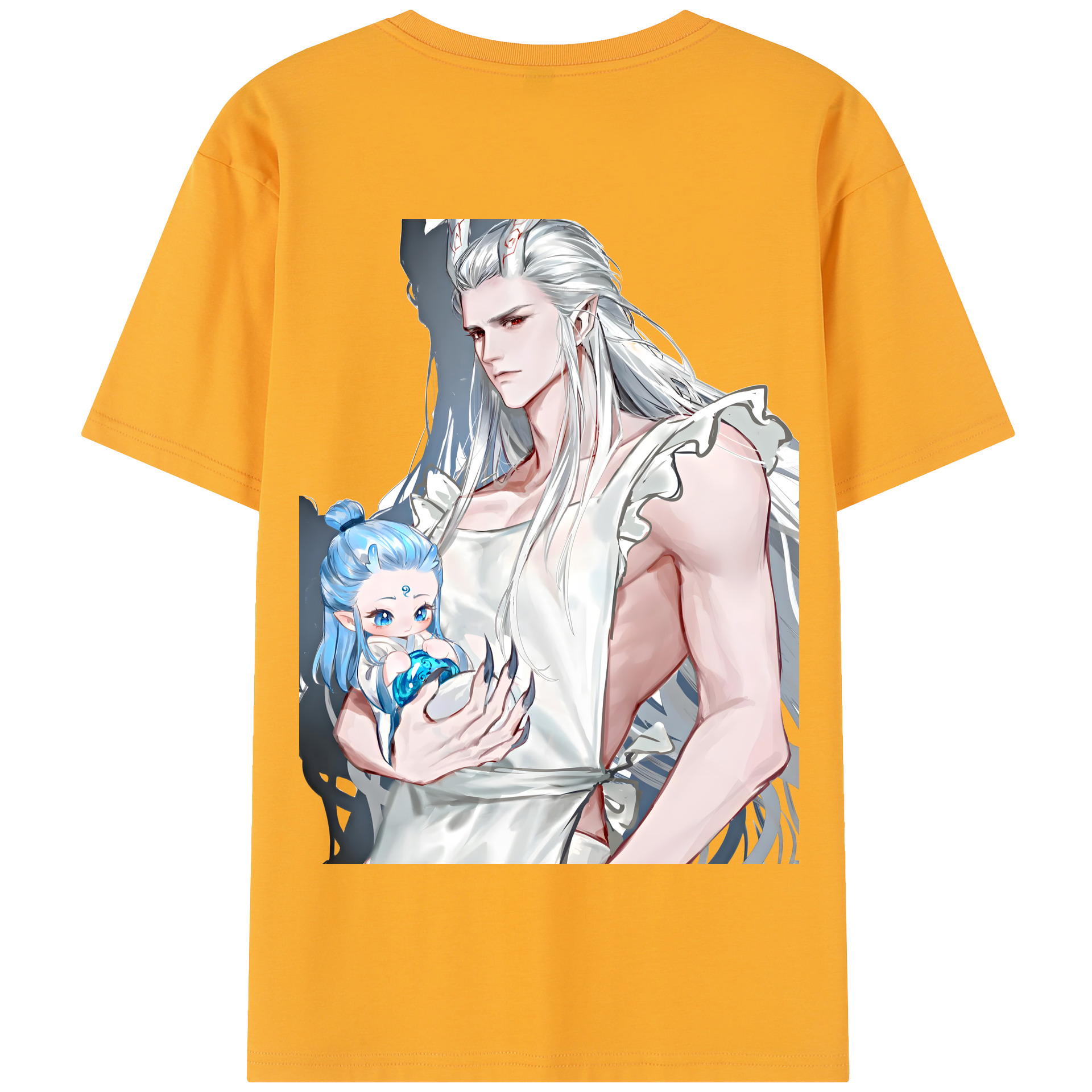 （画像用） Ne Zha 2 ナタ 魔童の大暴れ 綿100％半袖Tシャツ（背面プリント）