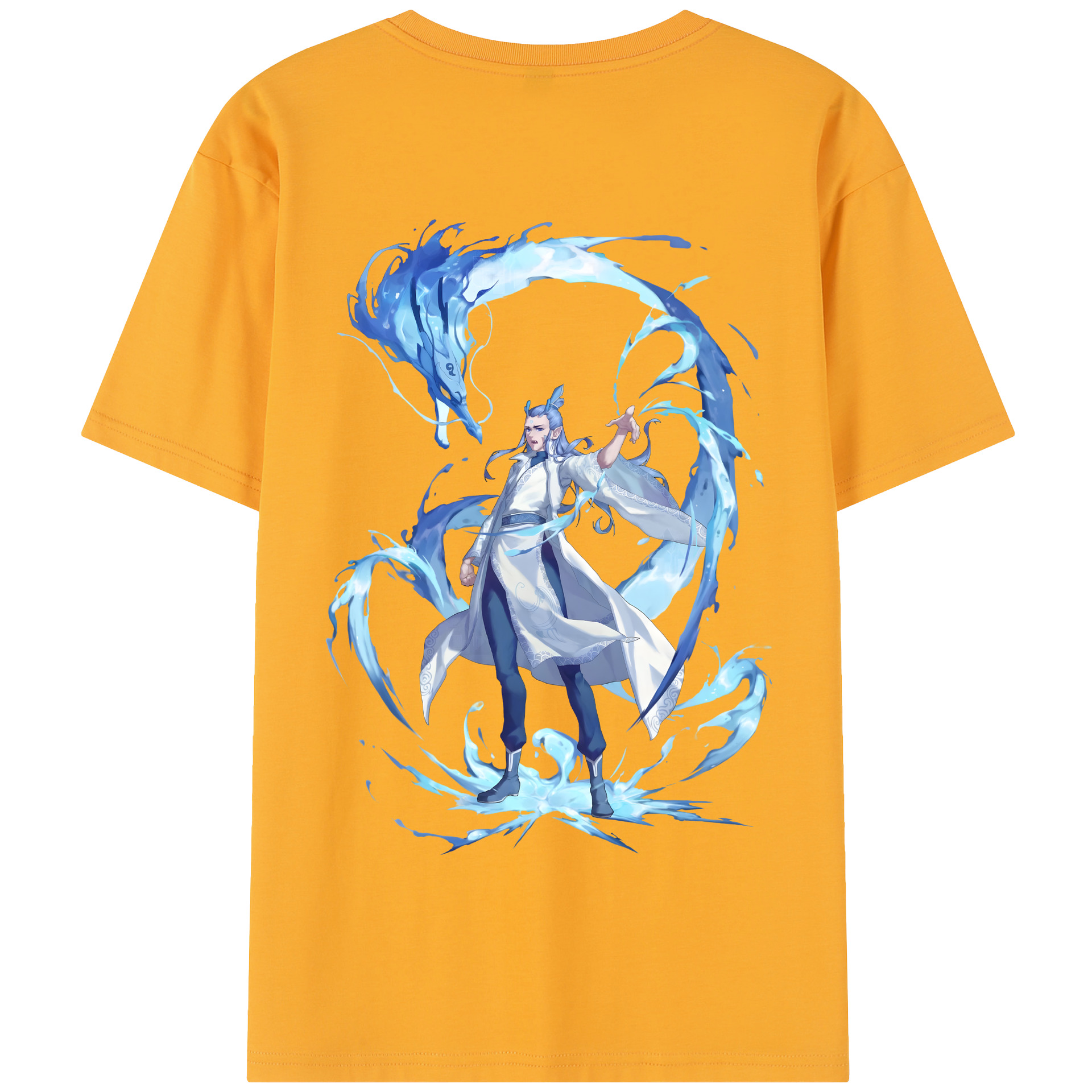 （画像用） Ne Zha 2 ナタ 魔童の大暴れ 綿100％半袖Tシャツ（背面プリント）