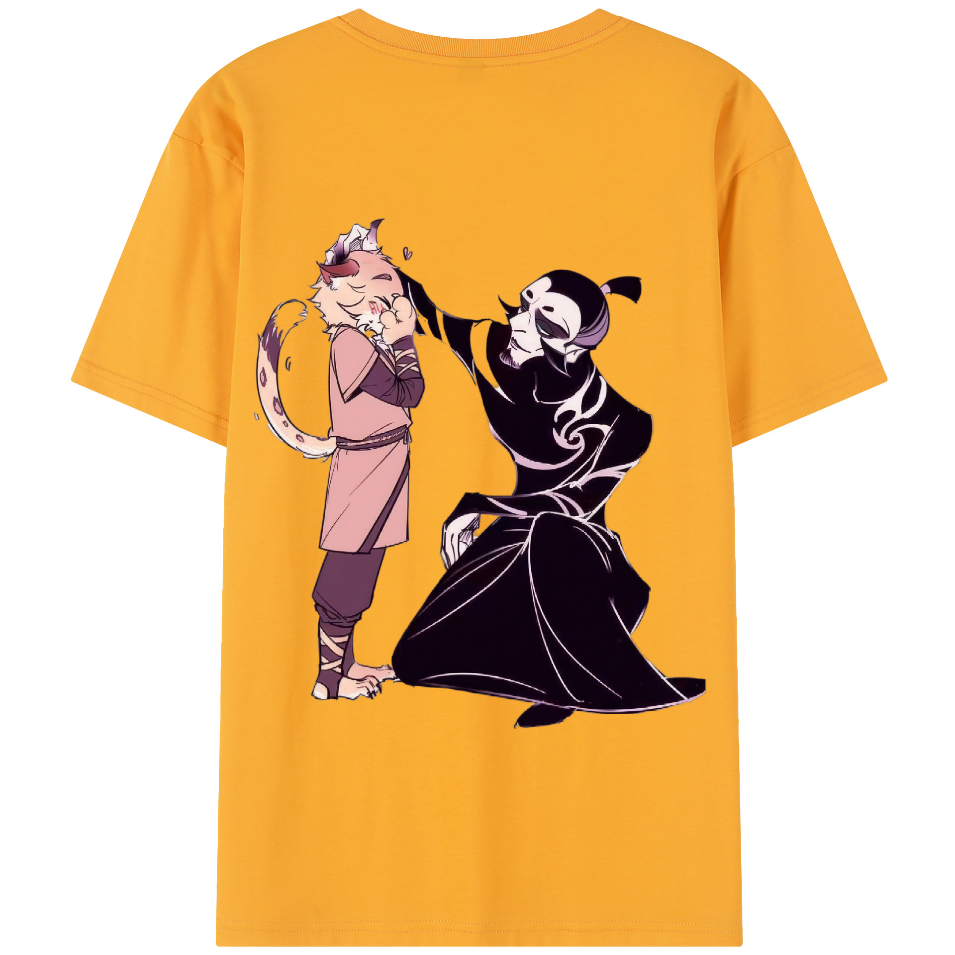 （画像用） Ne Zha 2 ナタ 魔童の大暴れ 綿100％半袖Tシャツ（背面プリント）