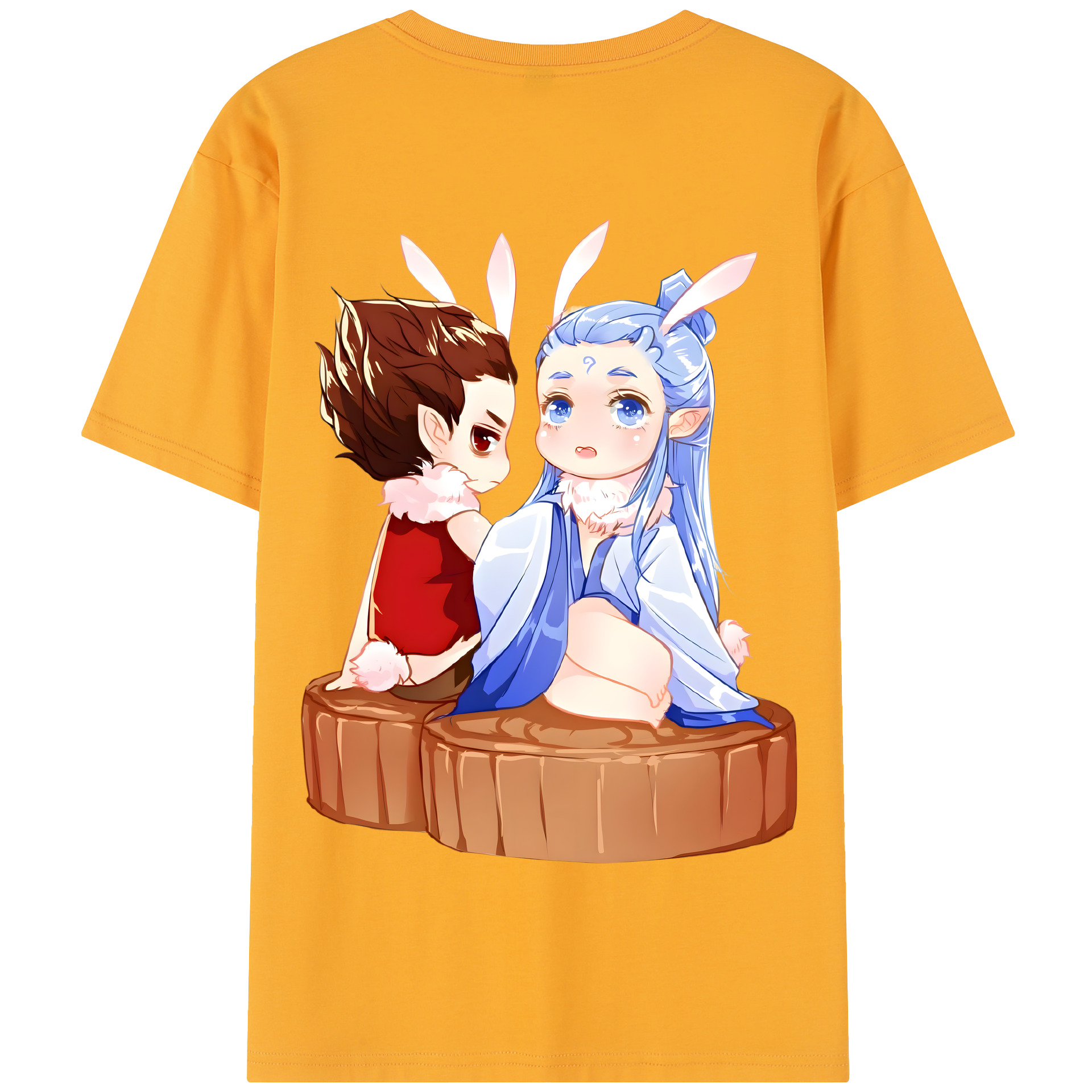 （画像用） Ne Zha 2 ナタ 魔童の大暴れ 綿100％半袖Tシャツ（背面プリント）