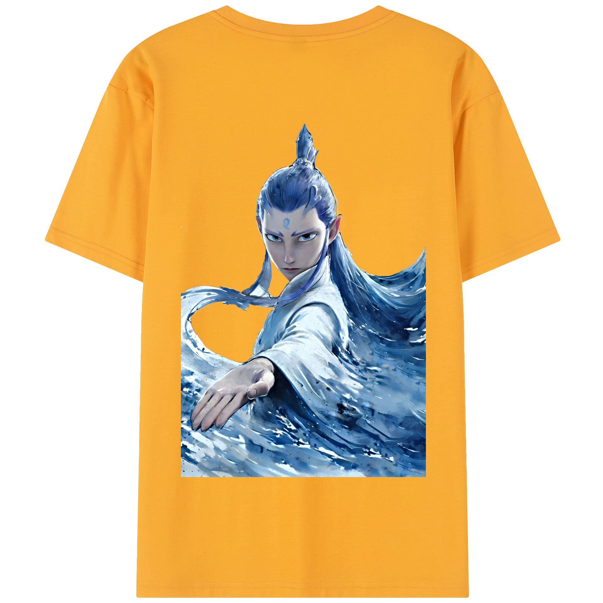 （画像用） Ne Zha 2 ナタ 魔童の大暴れ 綿100％半袖Tシャツ（背面プリント）