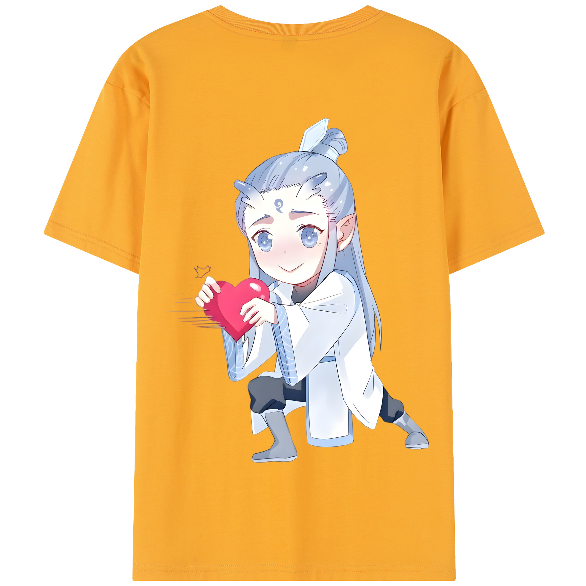 （画像用） Ne Zha 2 ナタ 魔童の大暴れ 綿100％半袖Tシャツ（背面プリント）