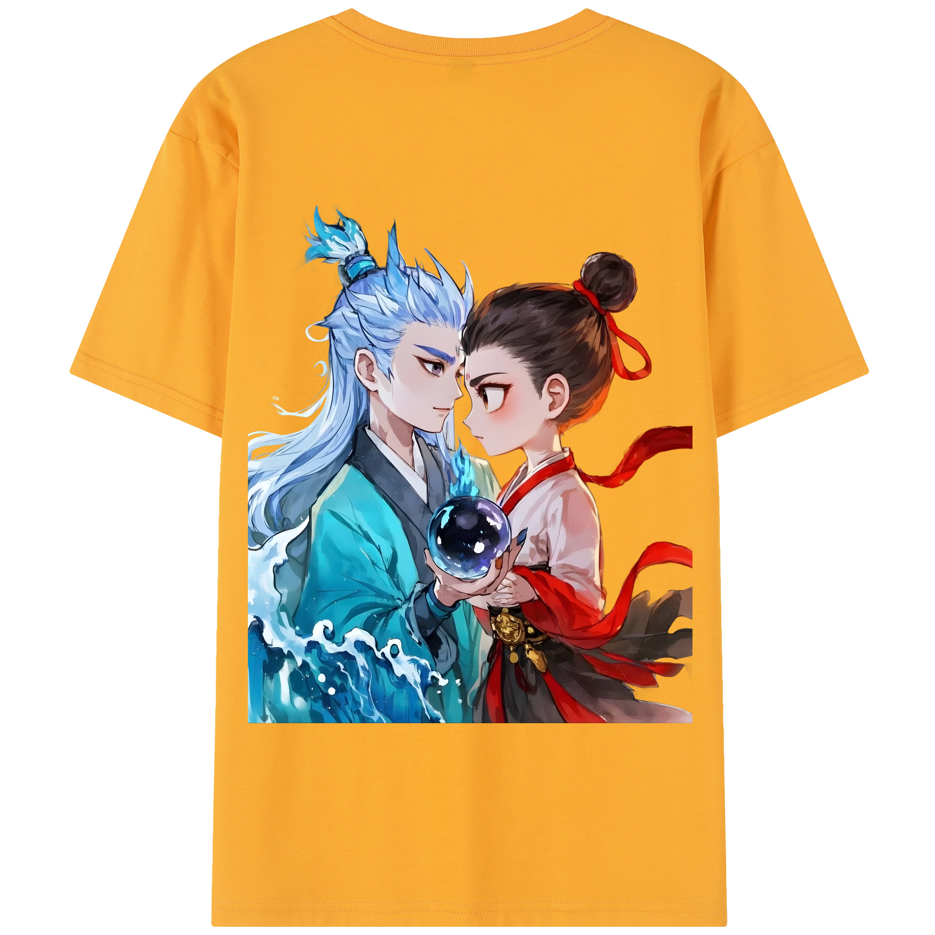 （画像用） Ne Zha 2 ナタ 魔童の大暴れ 綿100％半袖Tシャツ（背面プリント）