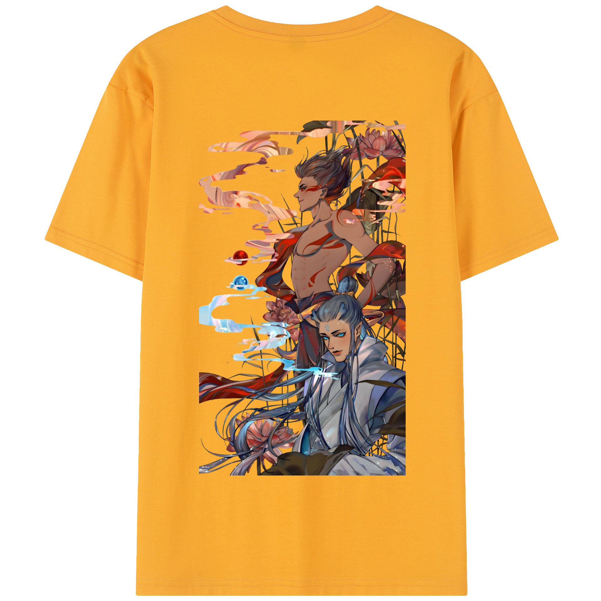 （画像用） Ne Zha 2 ナタ 魔童の大暴れ 綿100％半袖Tシャツ（背面プリント）