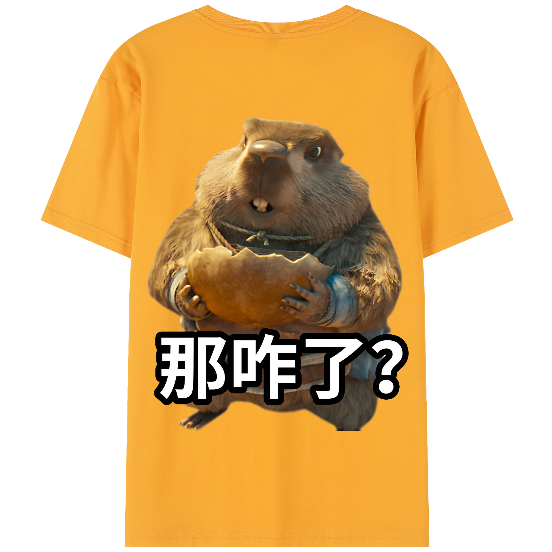 （画像用） Ne Zha 2 ナタ 魔童の大暴れ 綿100％半袖Tシャツ（背面プリント）