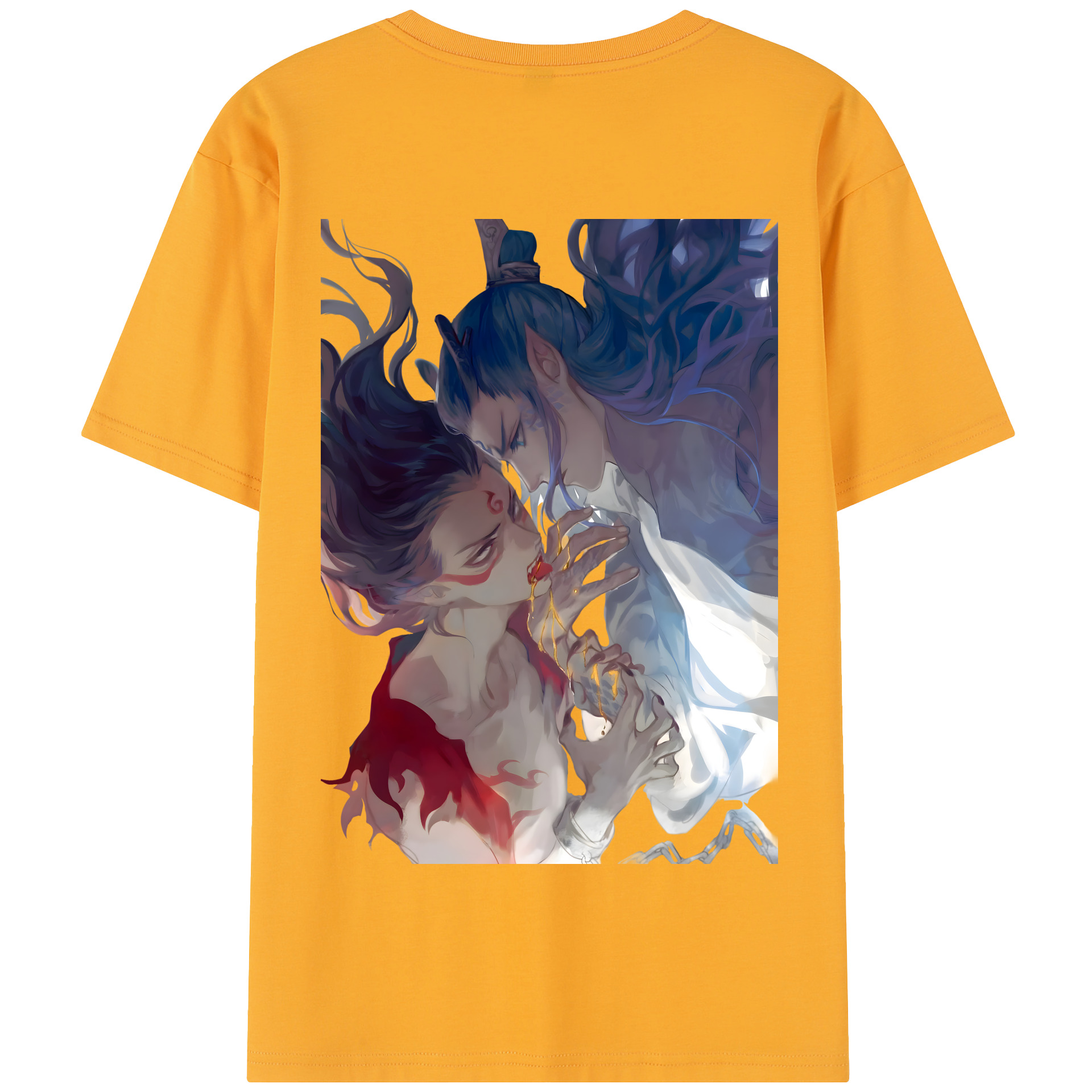 （画像用） Ne Zha 2 ナタ 魔童の大暴れ 綿100％半袖Tシャツ（背面プリント）
