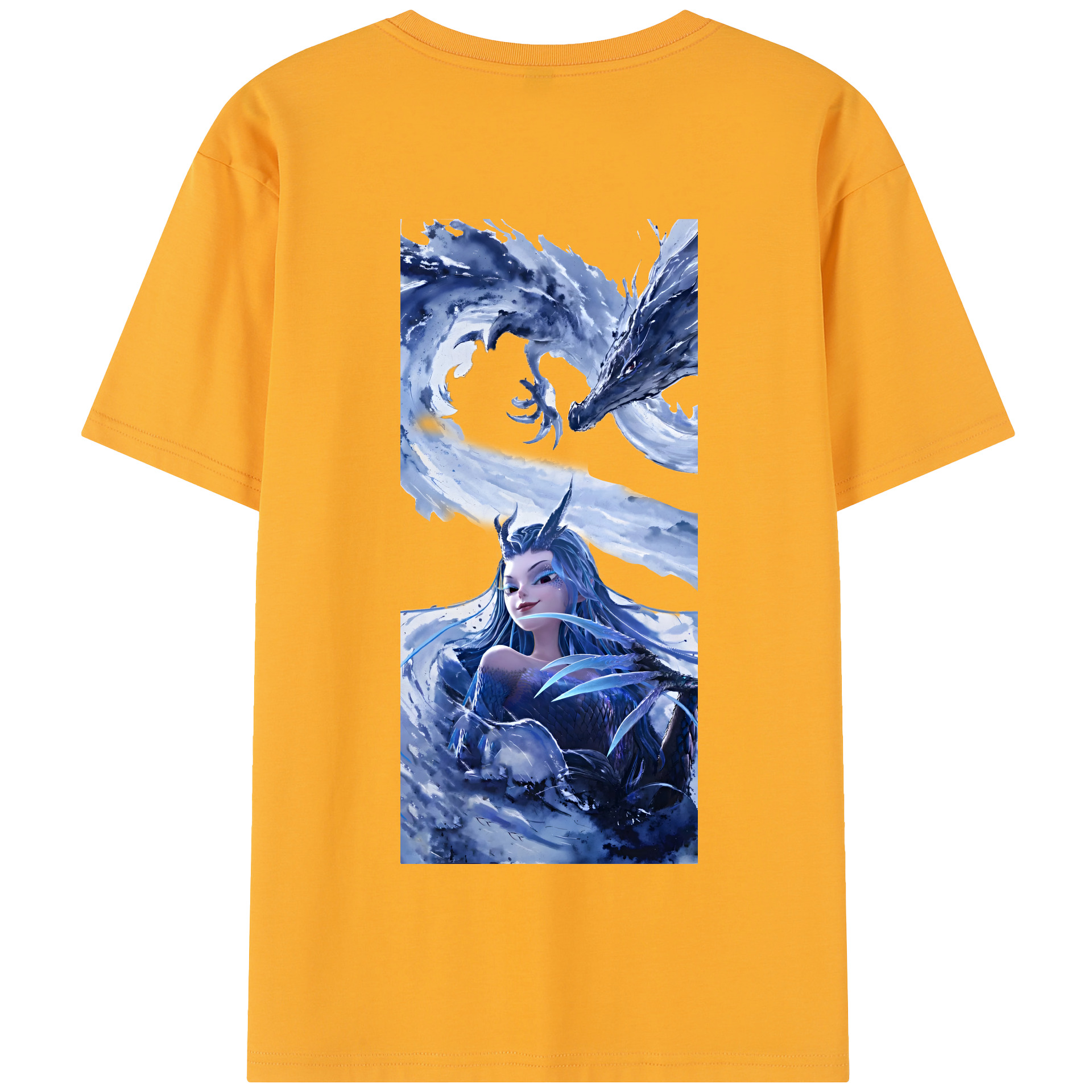 （画像用） Ne Zha 2 ナタ 魔童の大暴れ 綿100％半袖Tシャツ（背面プリント）