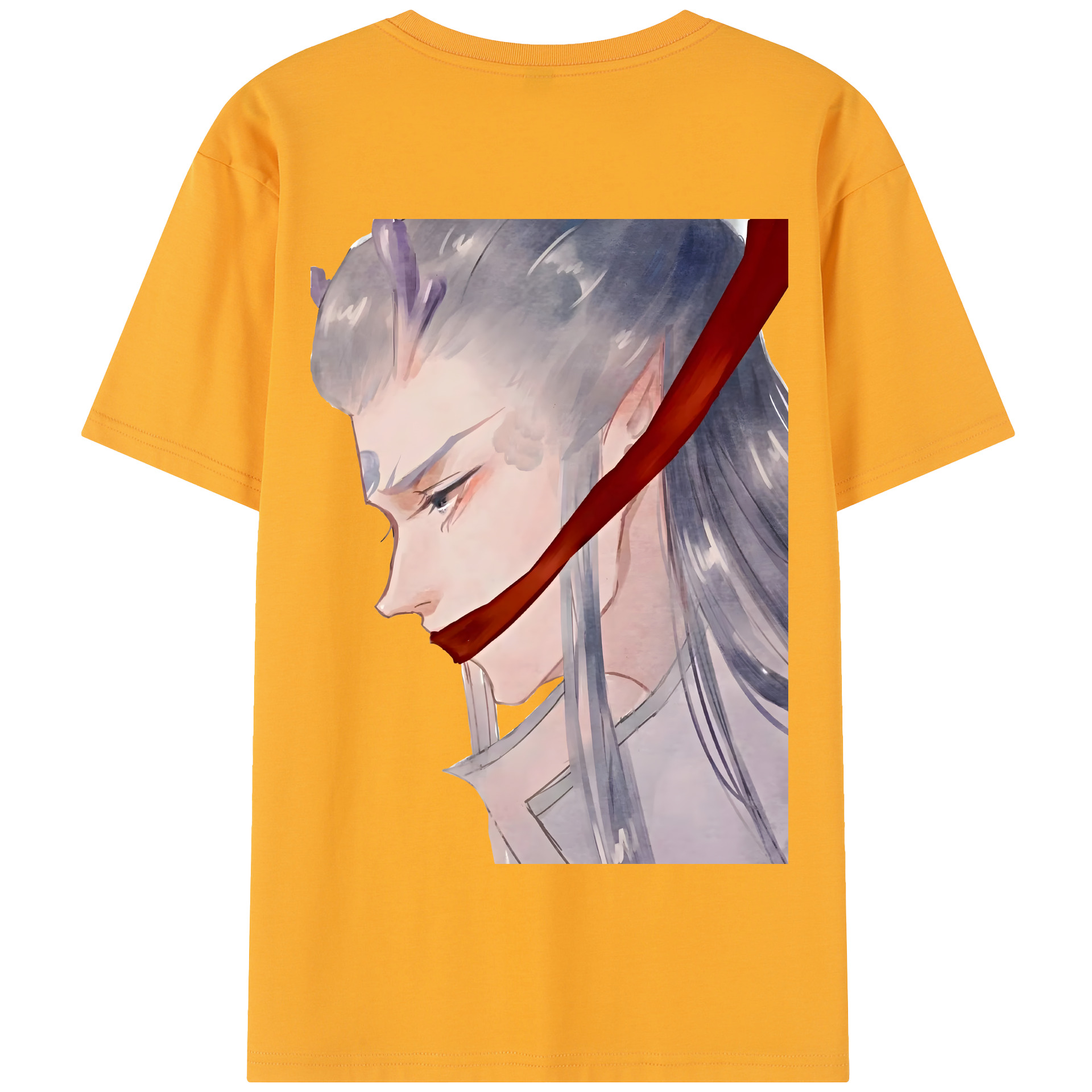 （画像用） Ne Zha 2 ナタ 魔童の大暴れ 綿100％半袖Tシャツ（背面プリント）