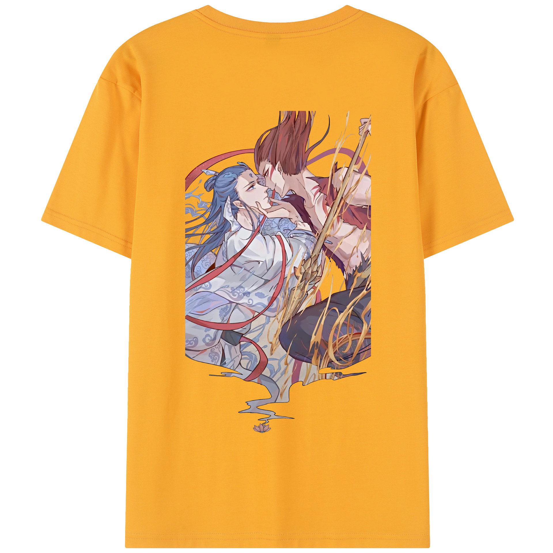 （画像用） Ne Zha 2 ナタ 魔童の大暴れ 綿100％半袖Tシャツ（背面プリント）