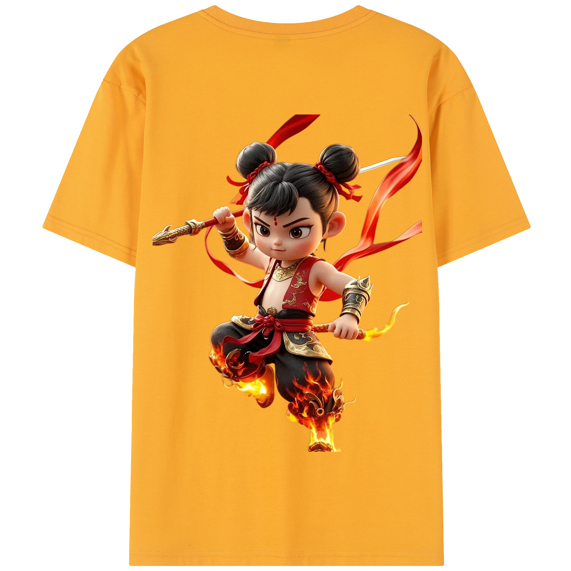 Ne Zha 2 ナタ 魔童の大暴れ 綿100％半袖Tシャツ（背面プリント）