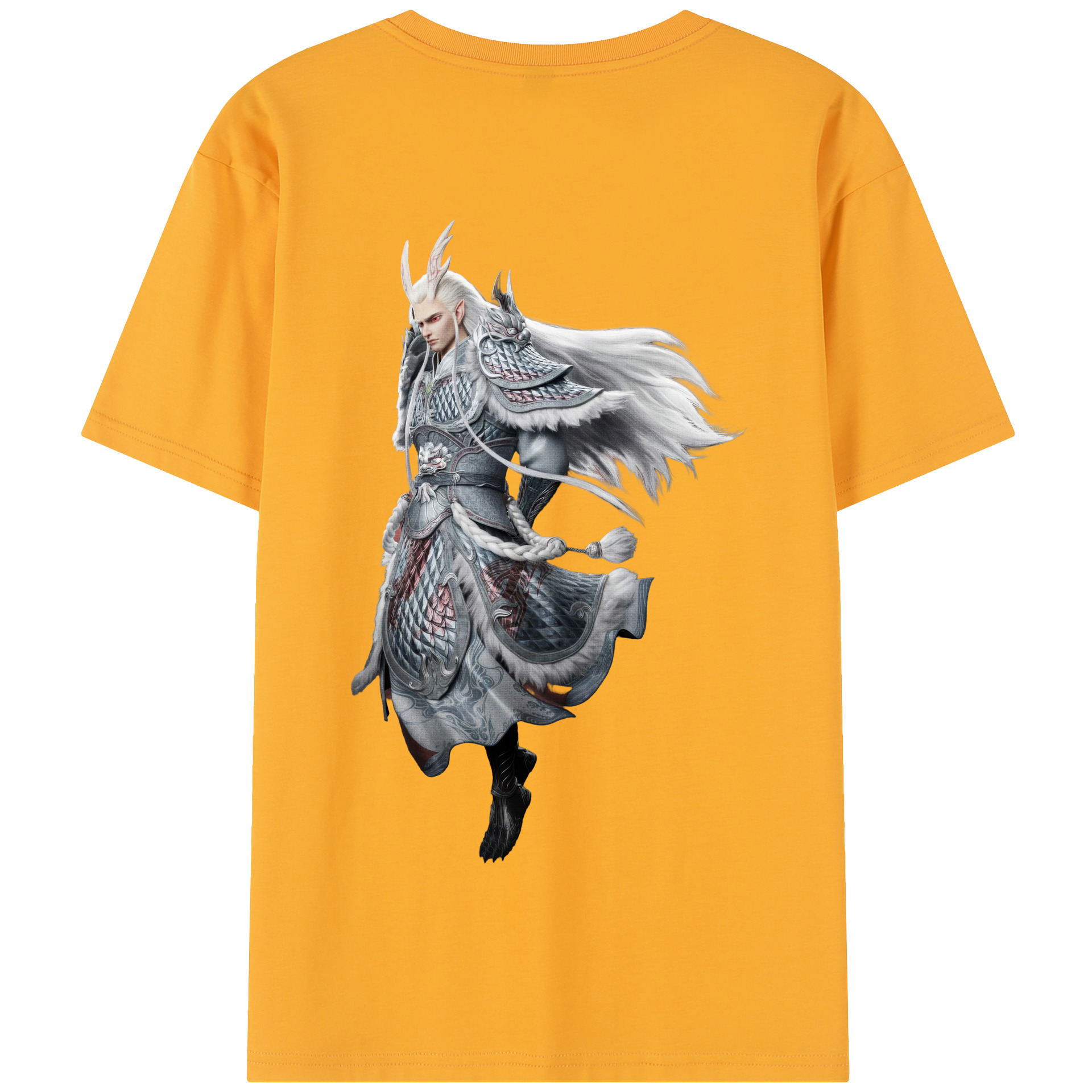 （画像用） Ne Zha 2 ナタ 魔童の大暴れ 綿100％半袖Tシャツ（背面プリント）